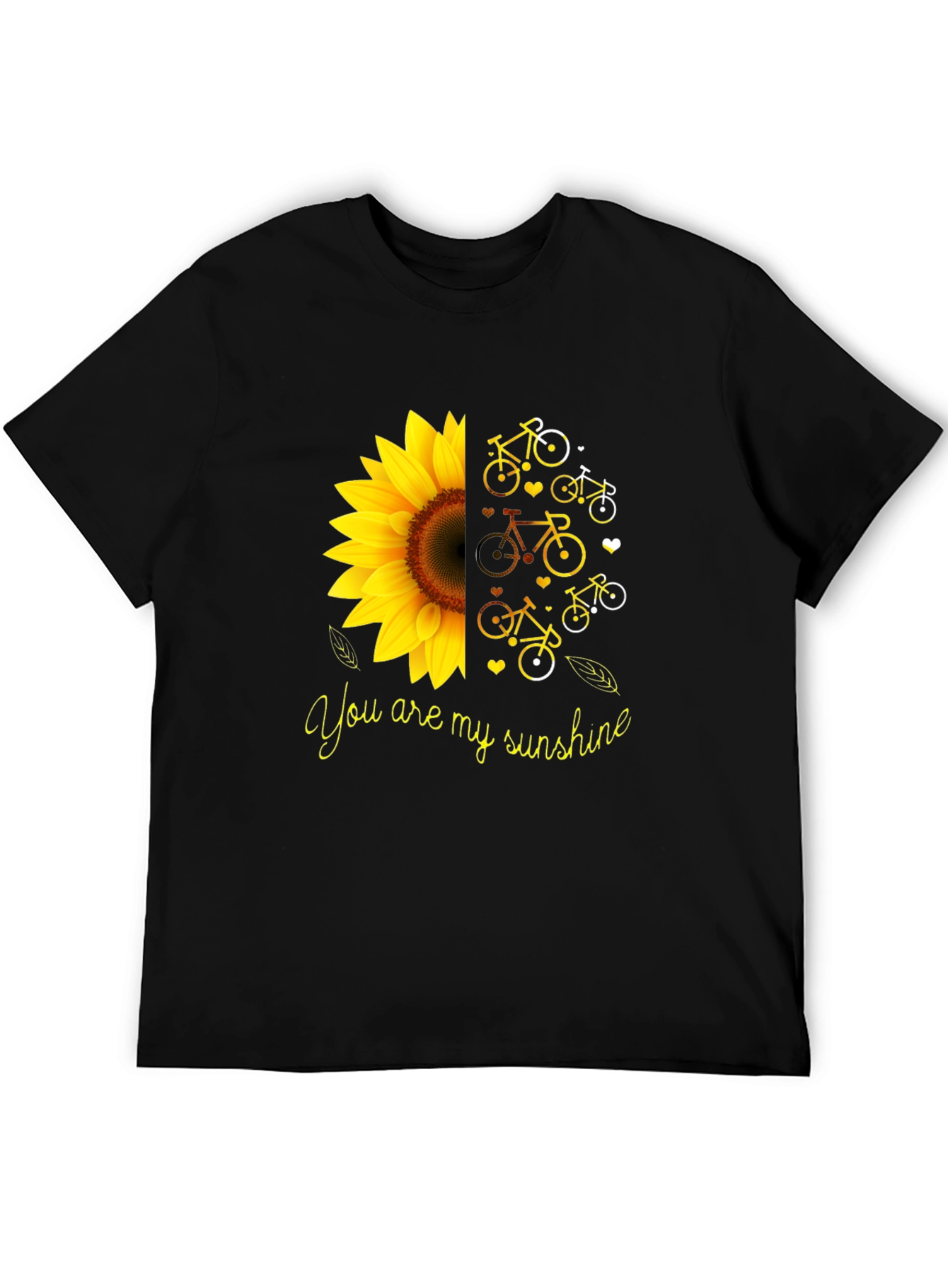 You Are My Sunshine Sunflower Bike Graphic T-Shirt