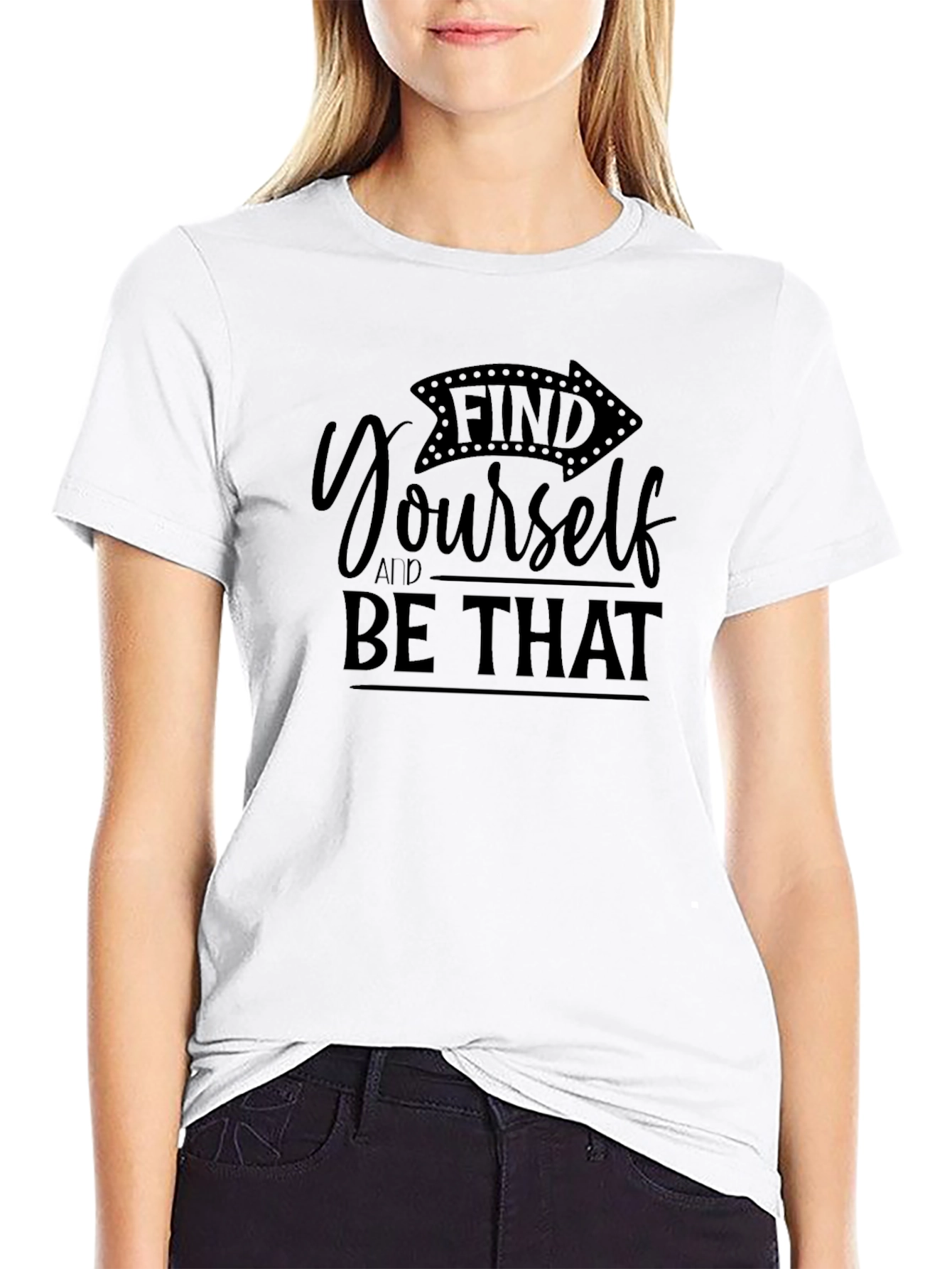 Find Yourself Graphic Black T-Shirt