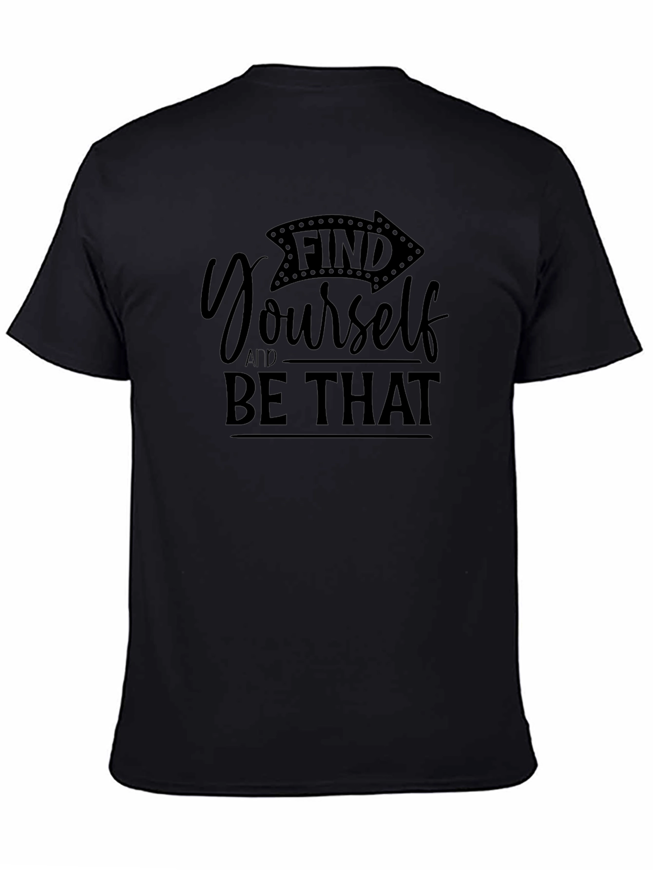 Find Yourself Graphic Black T-Shirt