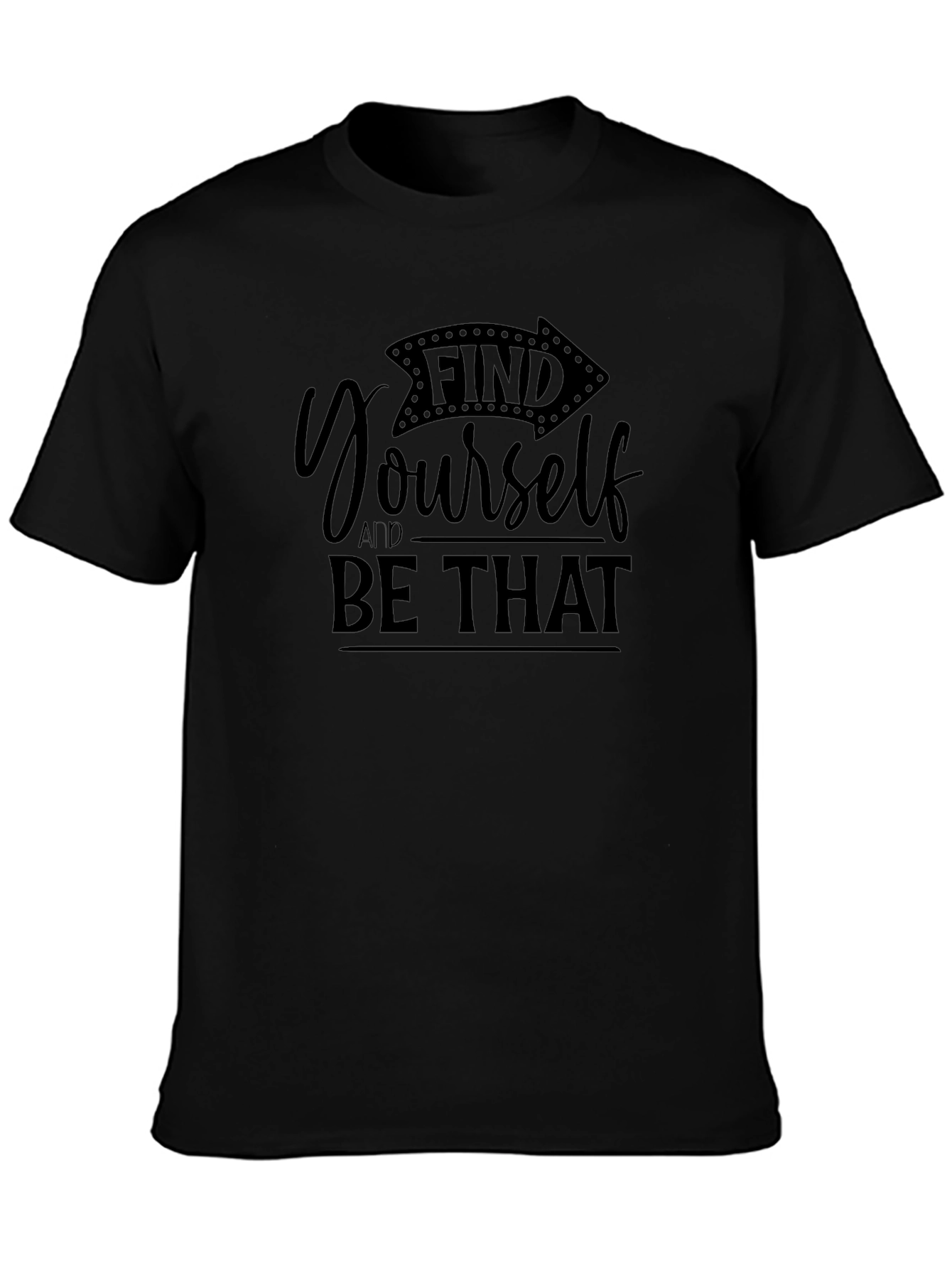 Find Yourself Graphic Black T-Shirt