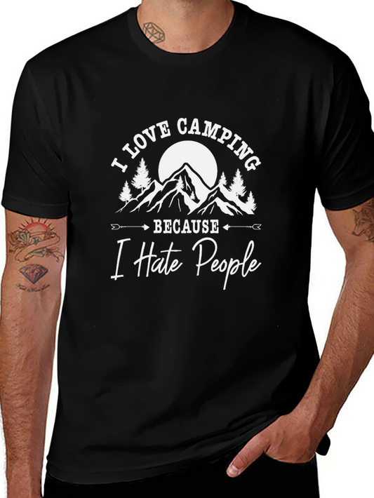 I Love Camping Graphic Tee - Anti-Social Humor T-Shirt