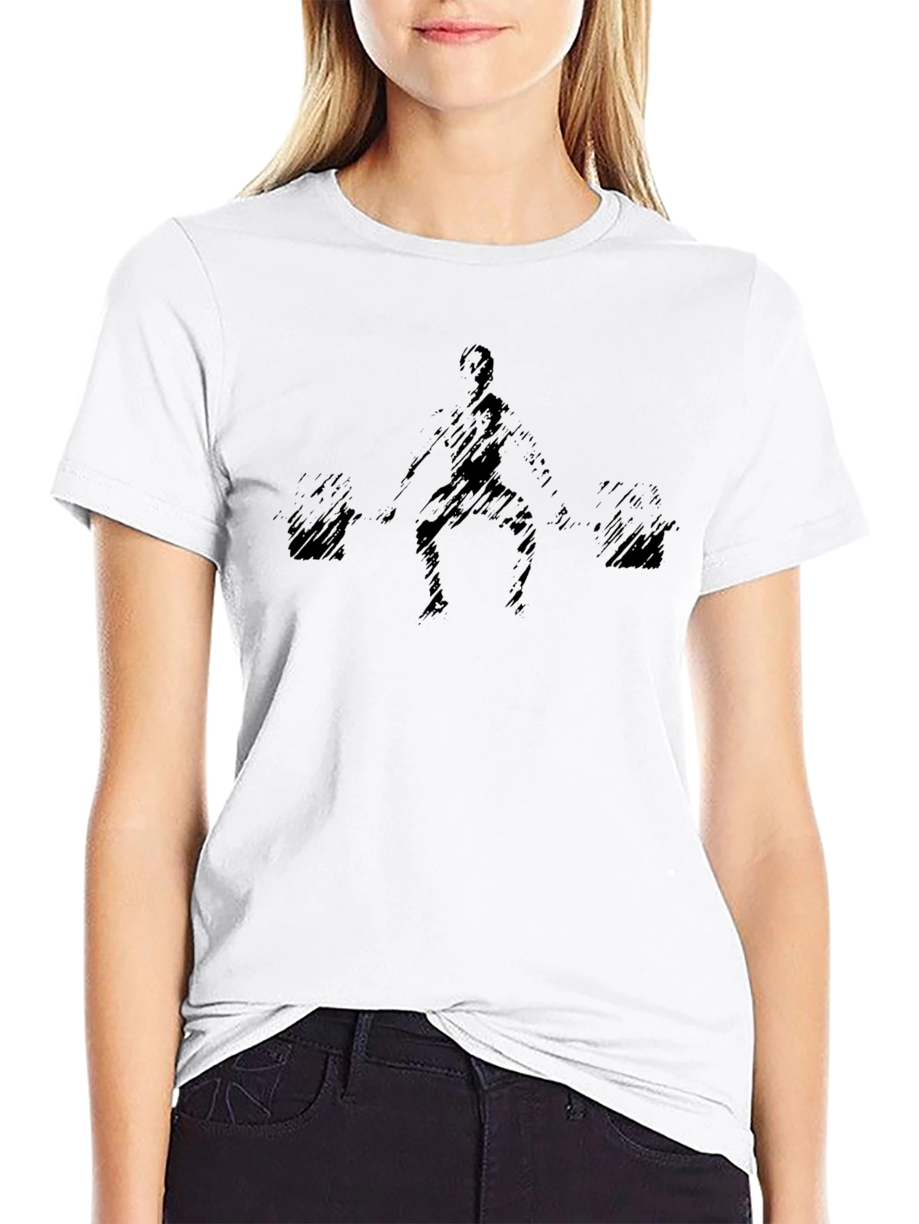 Weightlifting Graphic Tee - Black Cotton Shirt