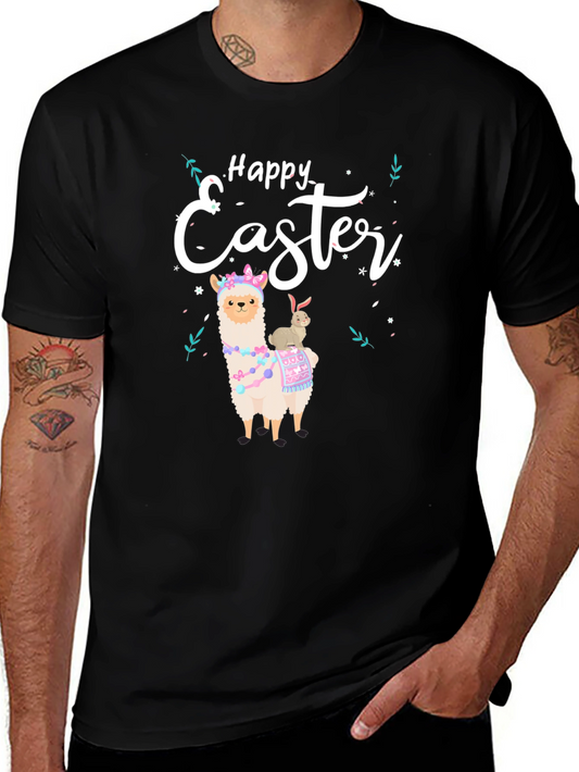 Happy Easter Llama Graphic T-Shirt
