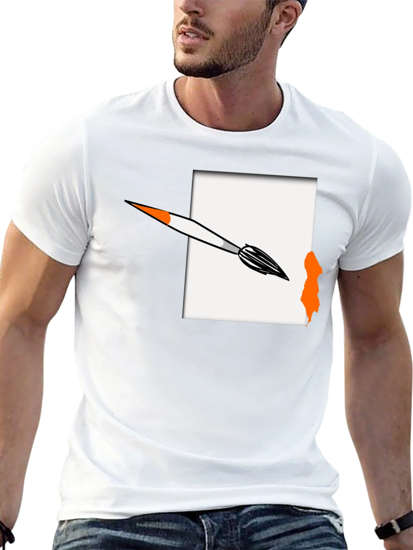 Artistic Brushstroke Graphic Tee