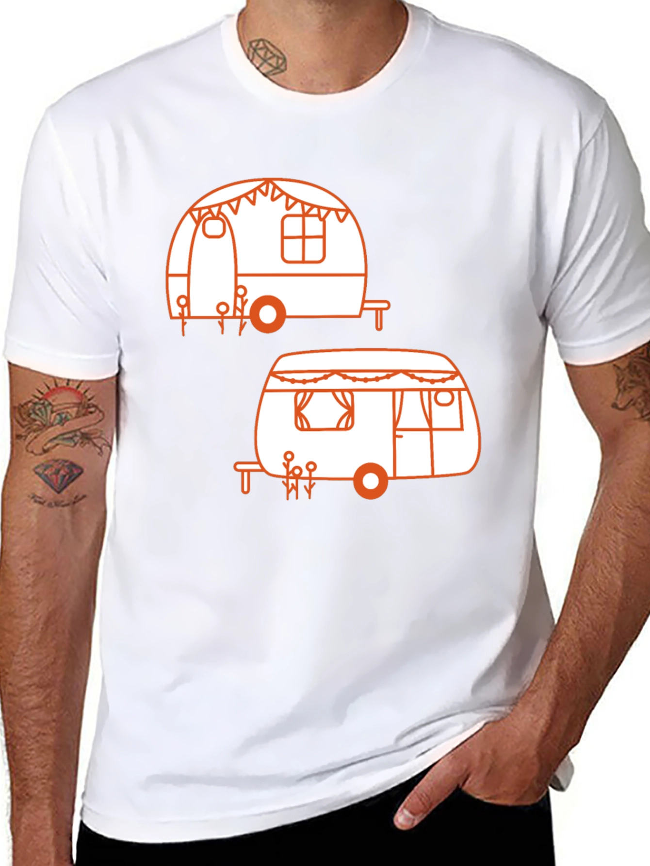 Cute Camper Graphic T-Shirt - Retro Camping Style