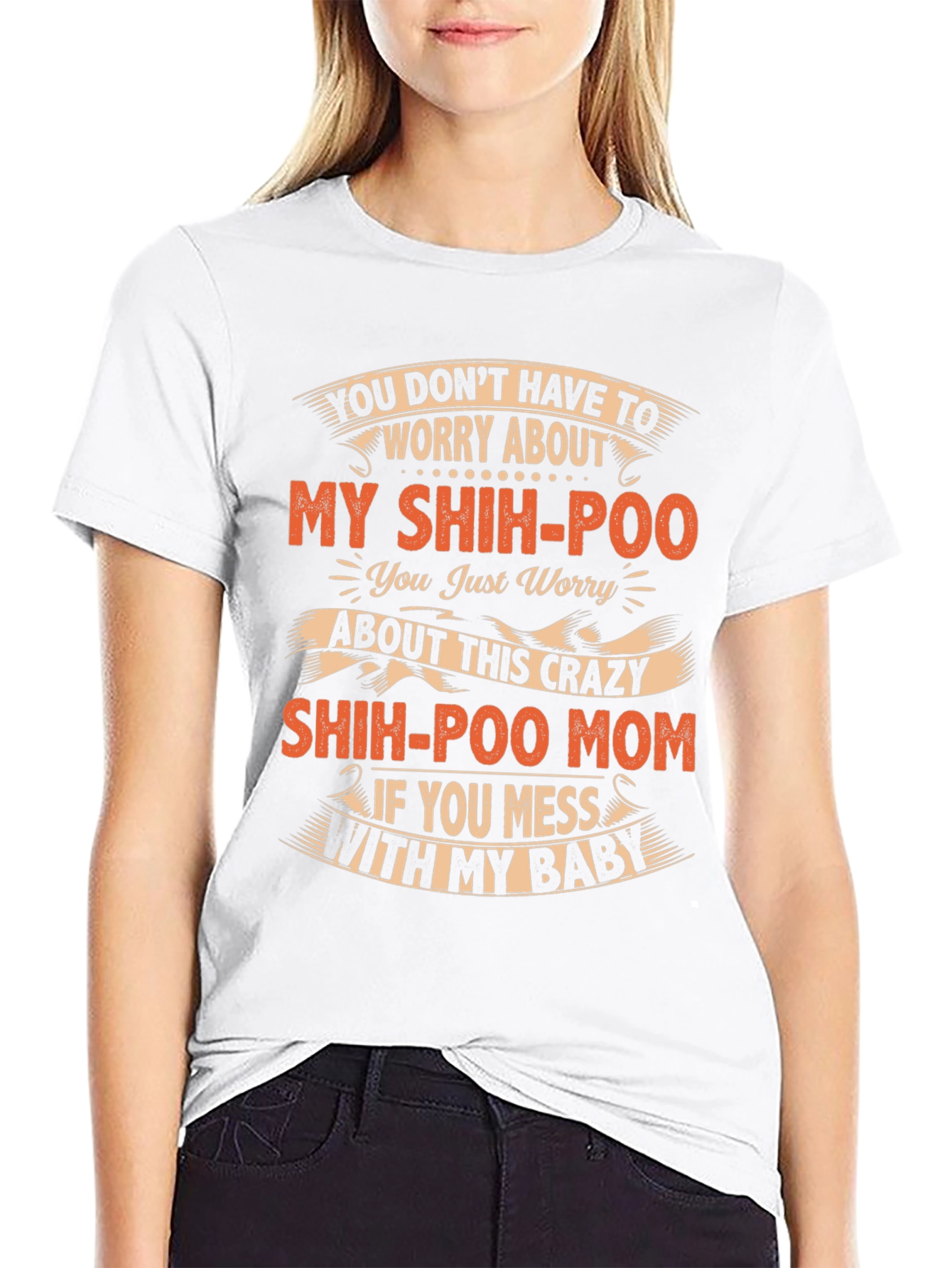 Shih-Poo Mom Graphic Tee - Crazy Dog Mom T-Shirt