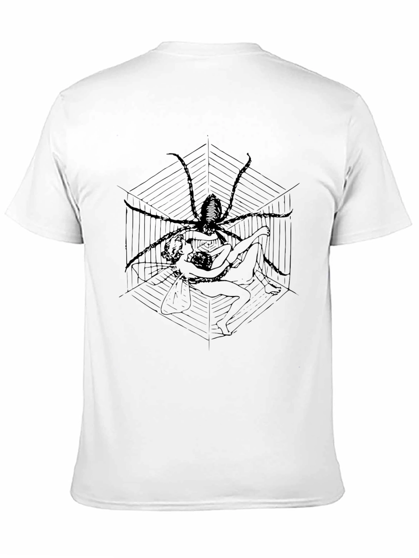 Spider Web Graphic Black Tee