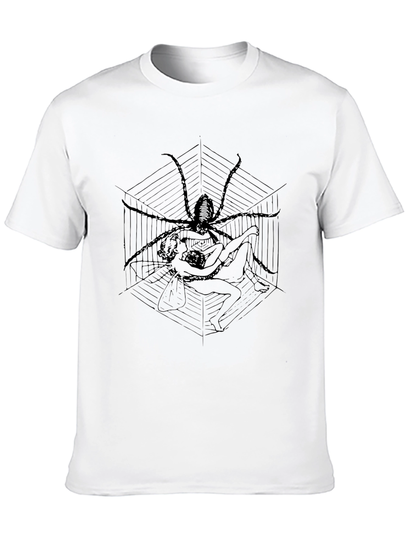 Spider Web Graphic Black Tee