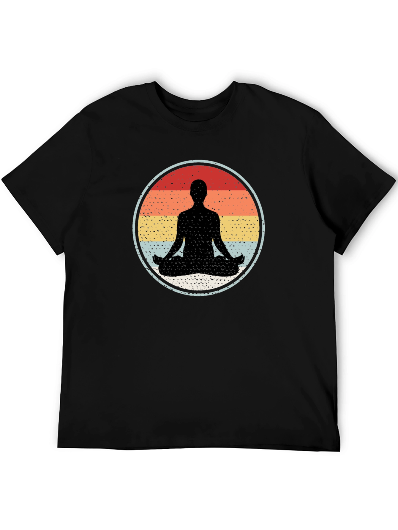 Zen Meditation Graphic T-Shirt - Black
