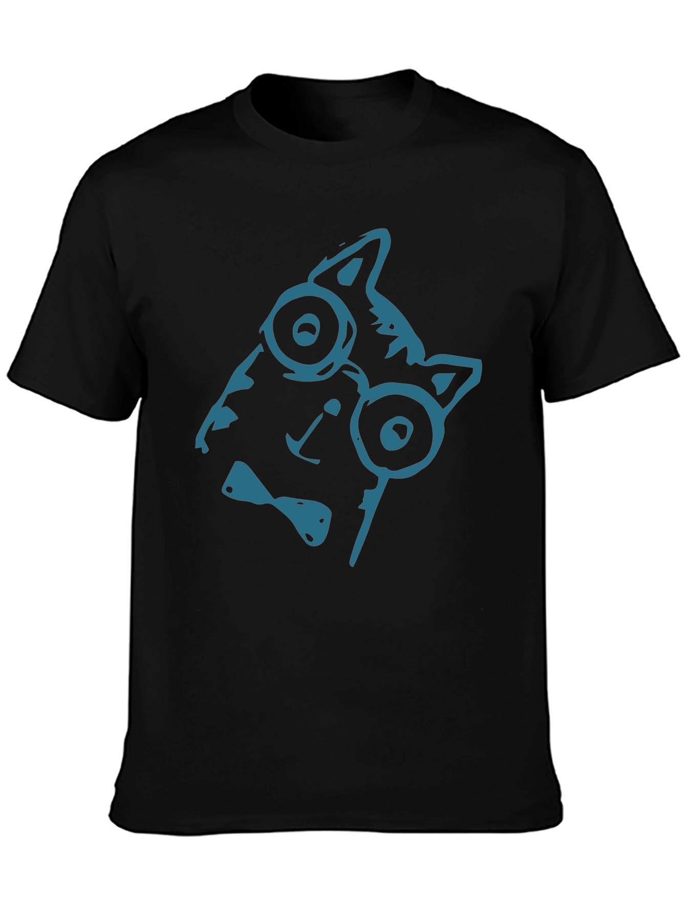 Cool Cat Tee - Quirky Glasses Bow Tie