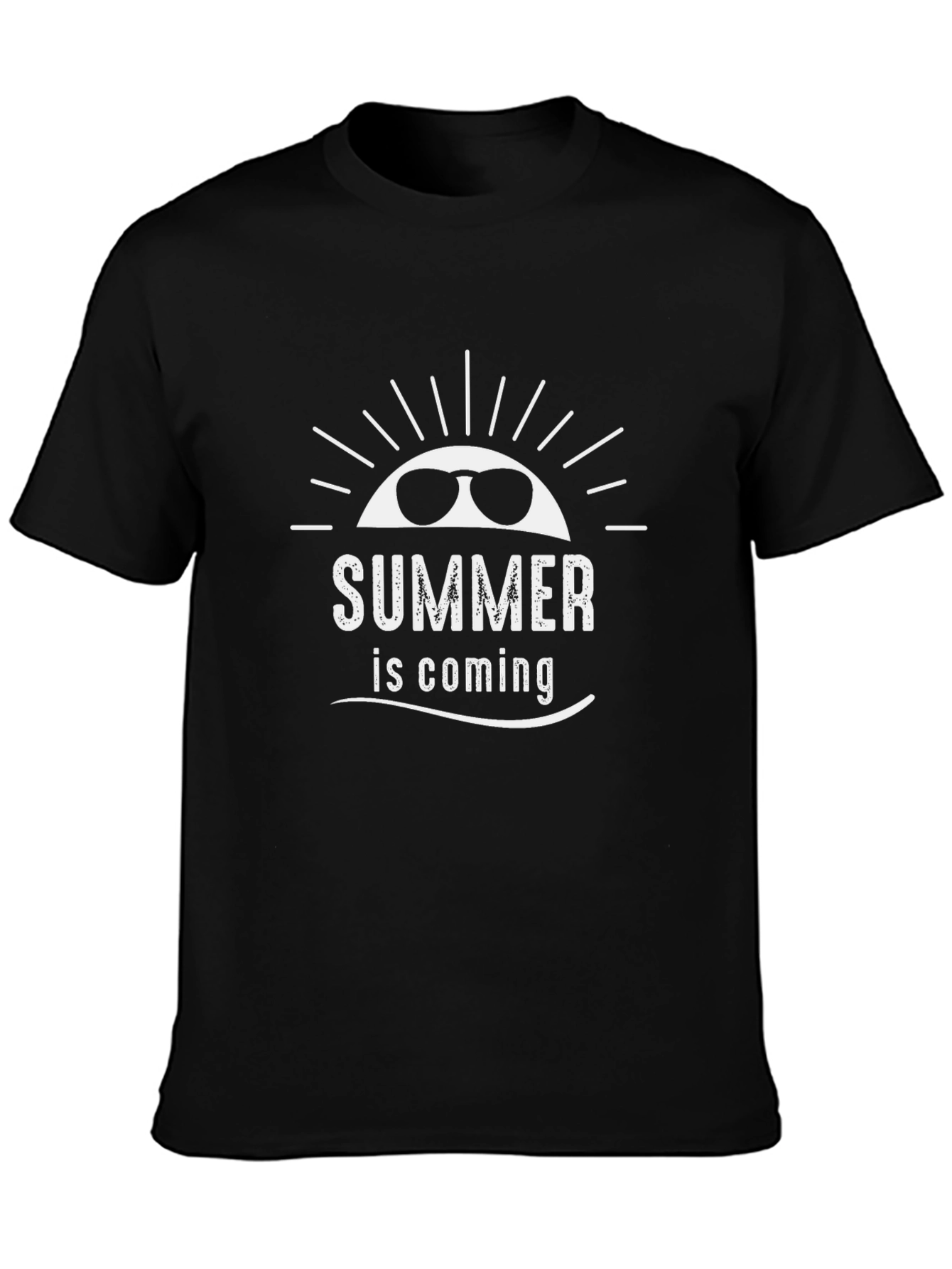 Summer is Coming Graphic Black T-Shirt