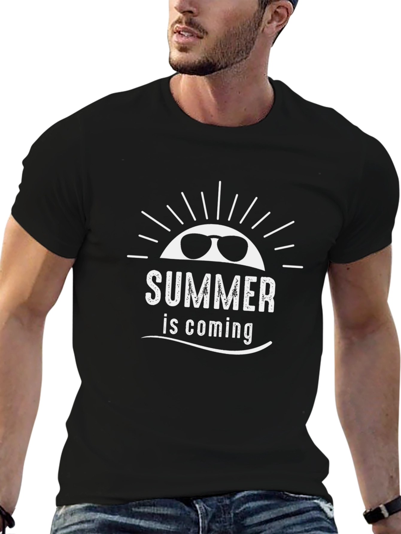 Summer is Coming Graphic Black T-Shirt