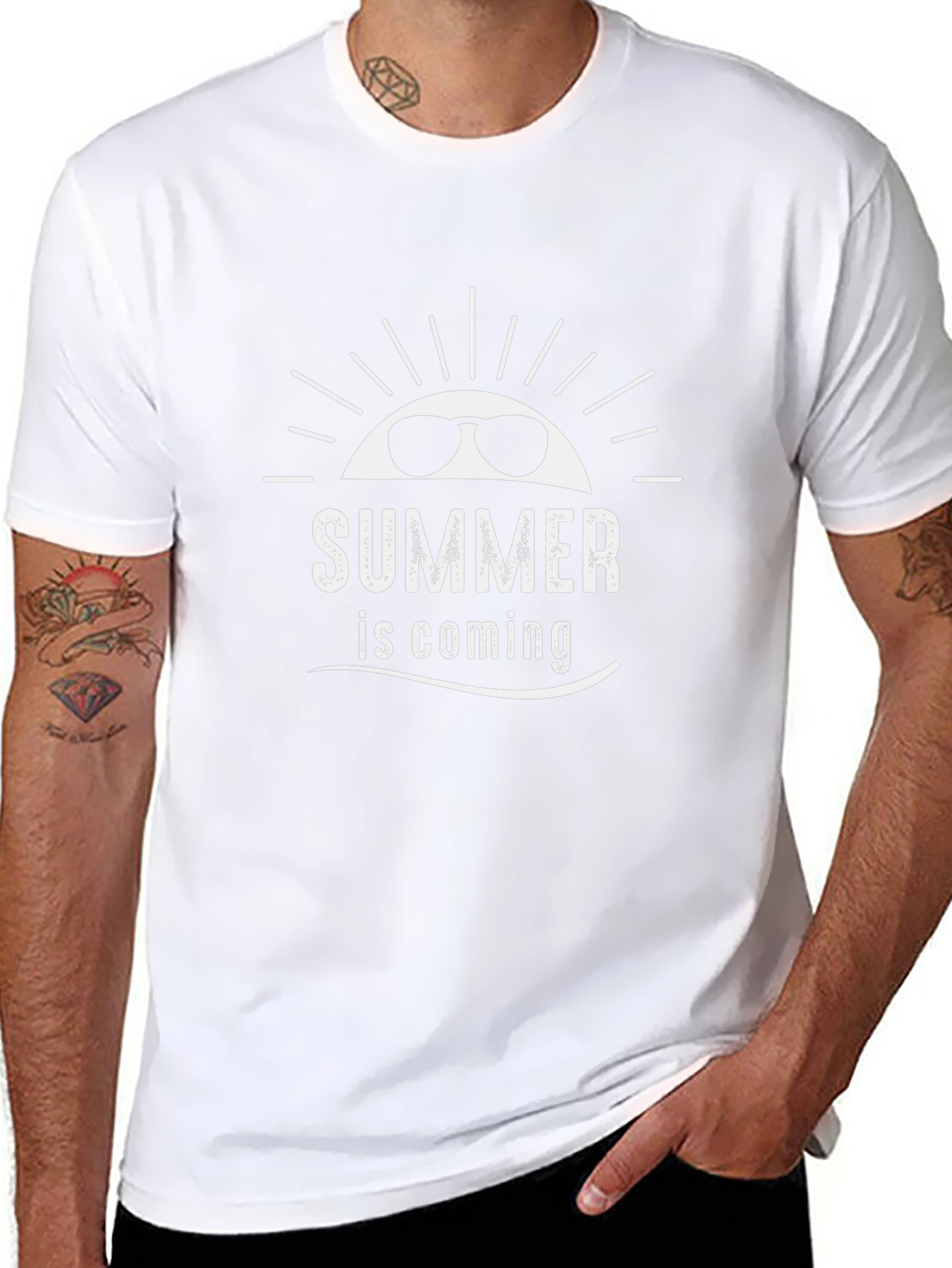 Summer is Coming Graphic Black T-Shirt