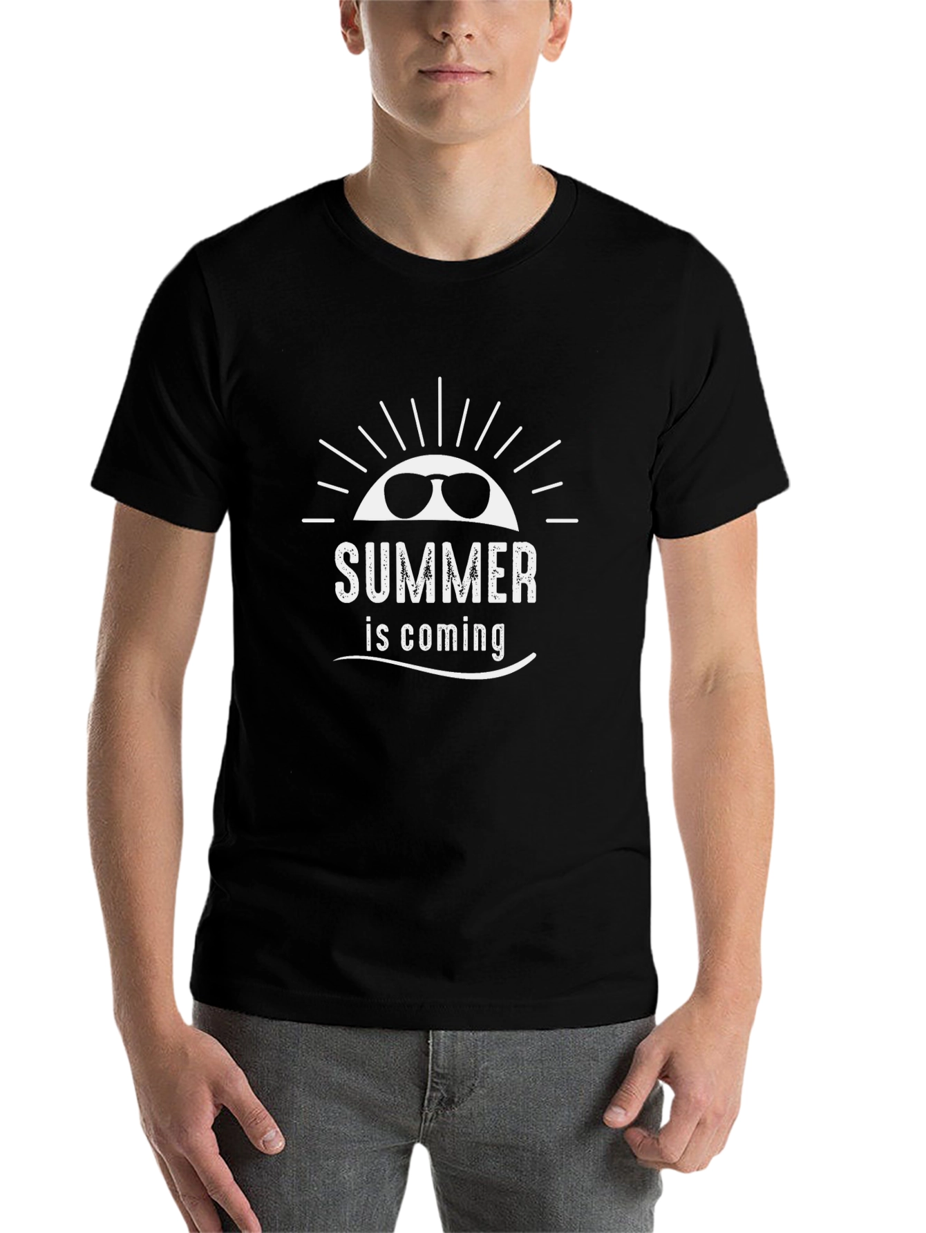 Summer is Coming Graphic Black T-Shirt