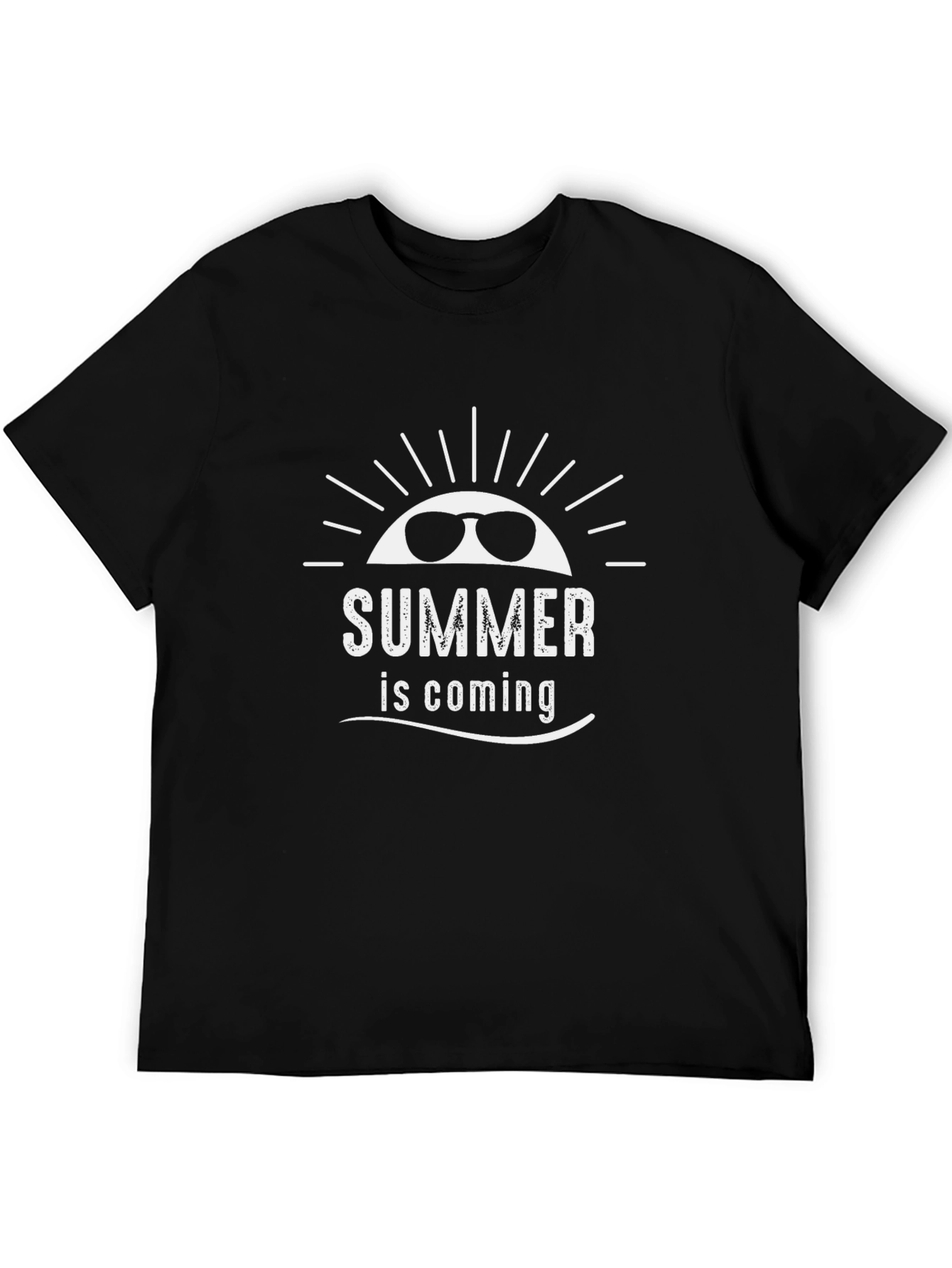 Summer is Coming Graphic Black T-Shirt
