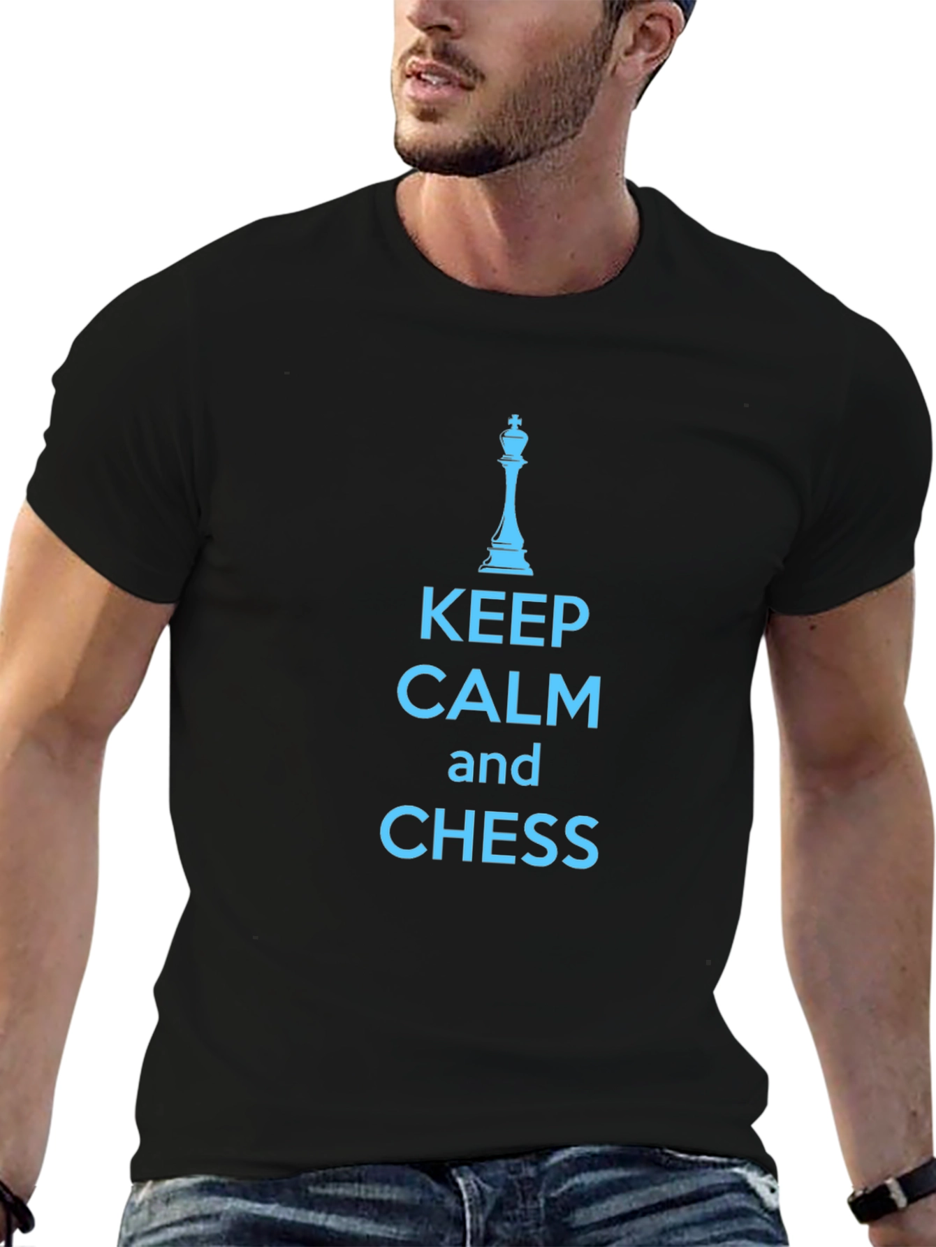 Keep Calm and Chess T-Shirt - Black