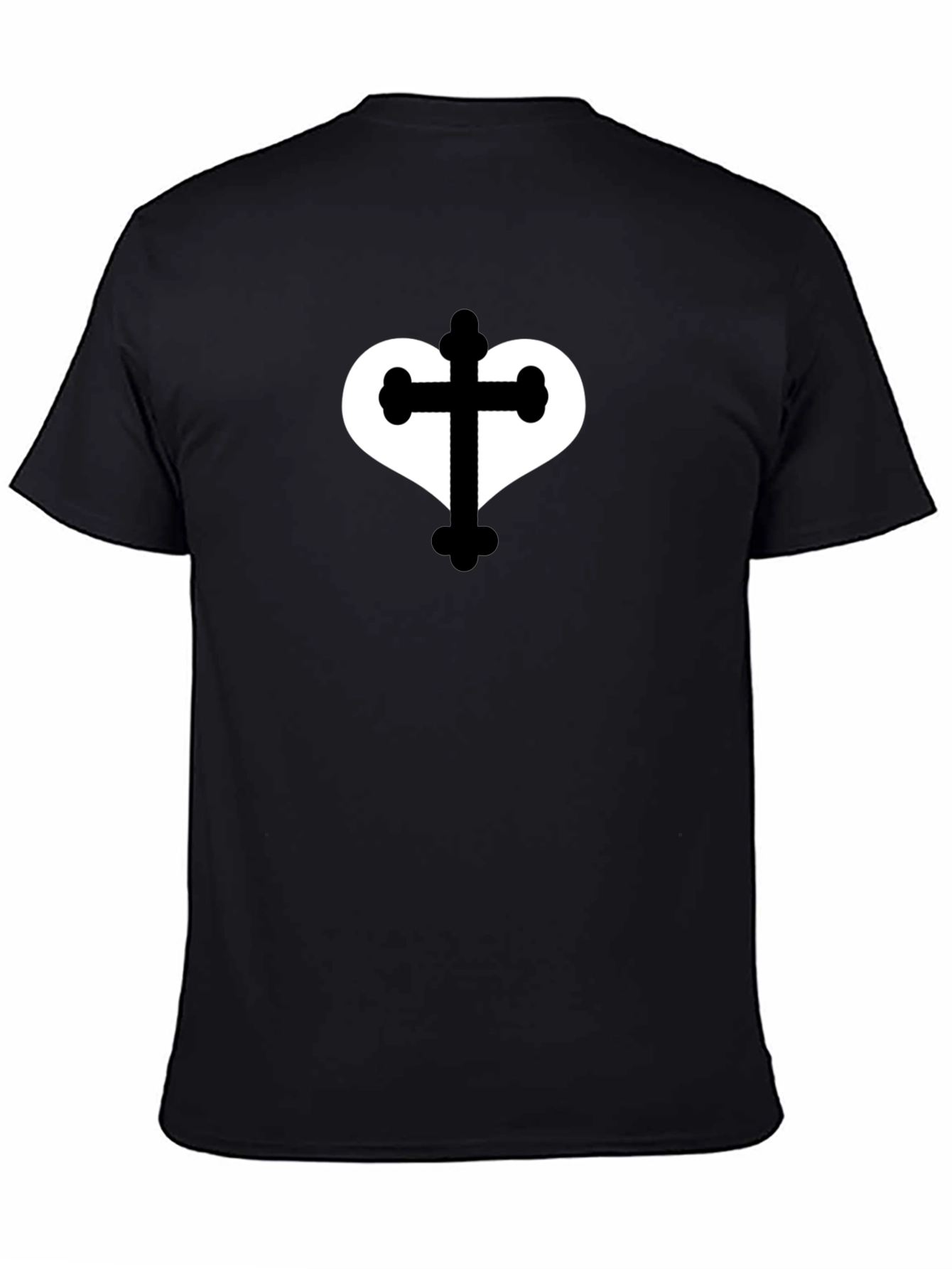 Heart Cross Graphic Tee - Stylish Casual Wear