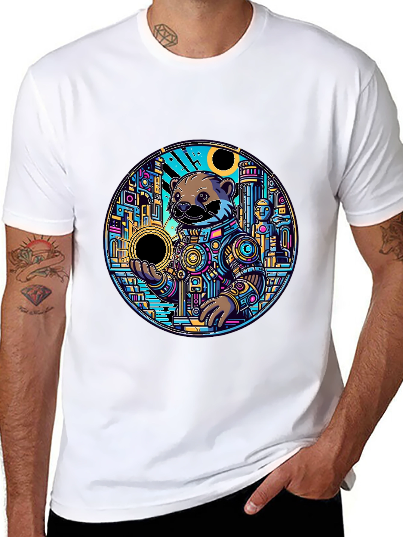 Otter Astronaut Graphic Tee - Unique Design