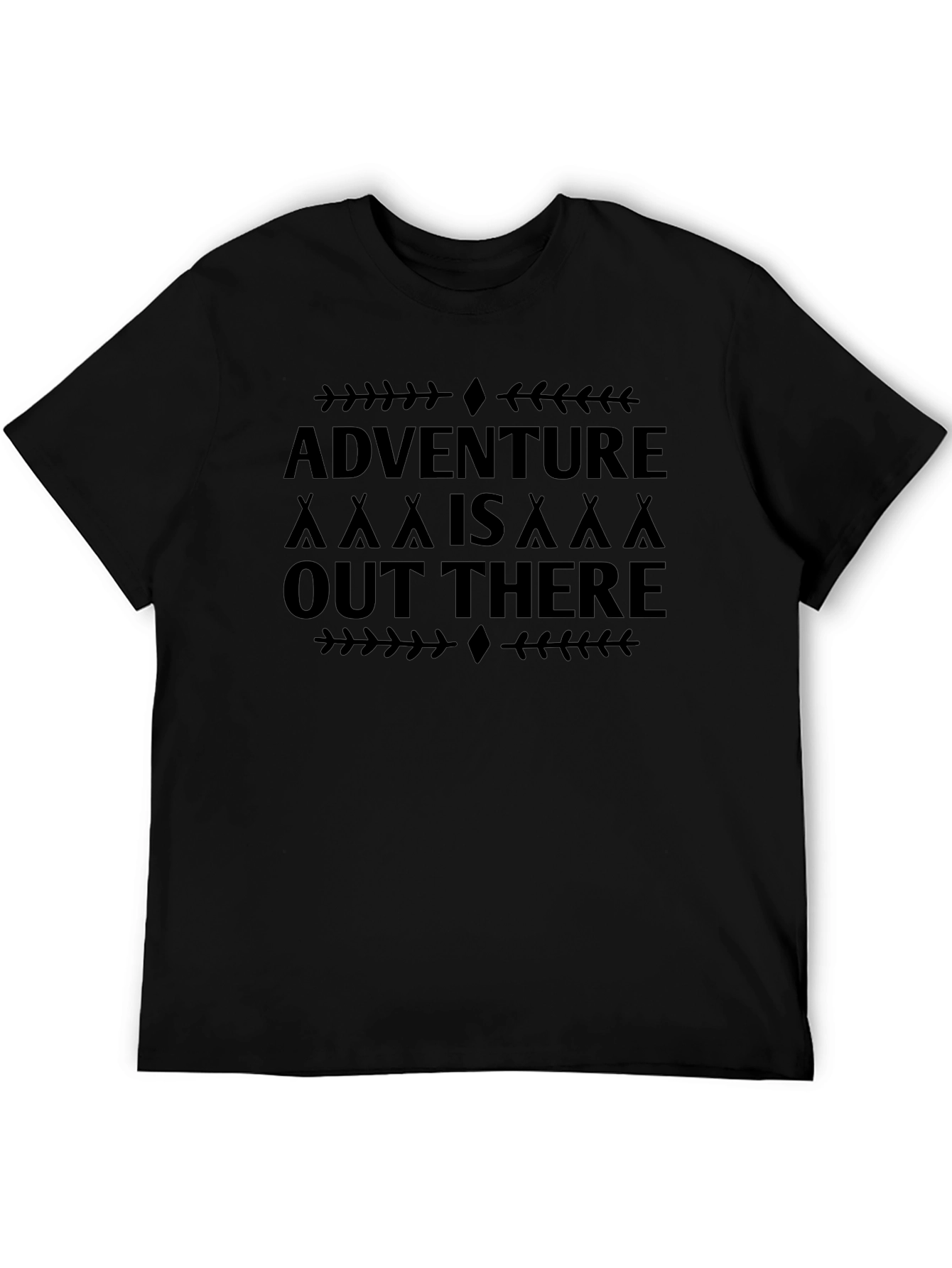Adventure Awaits Black Graphic Tee