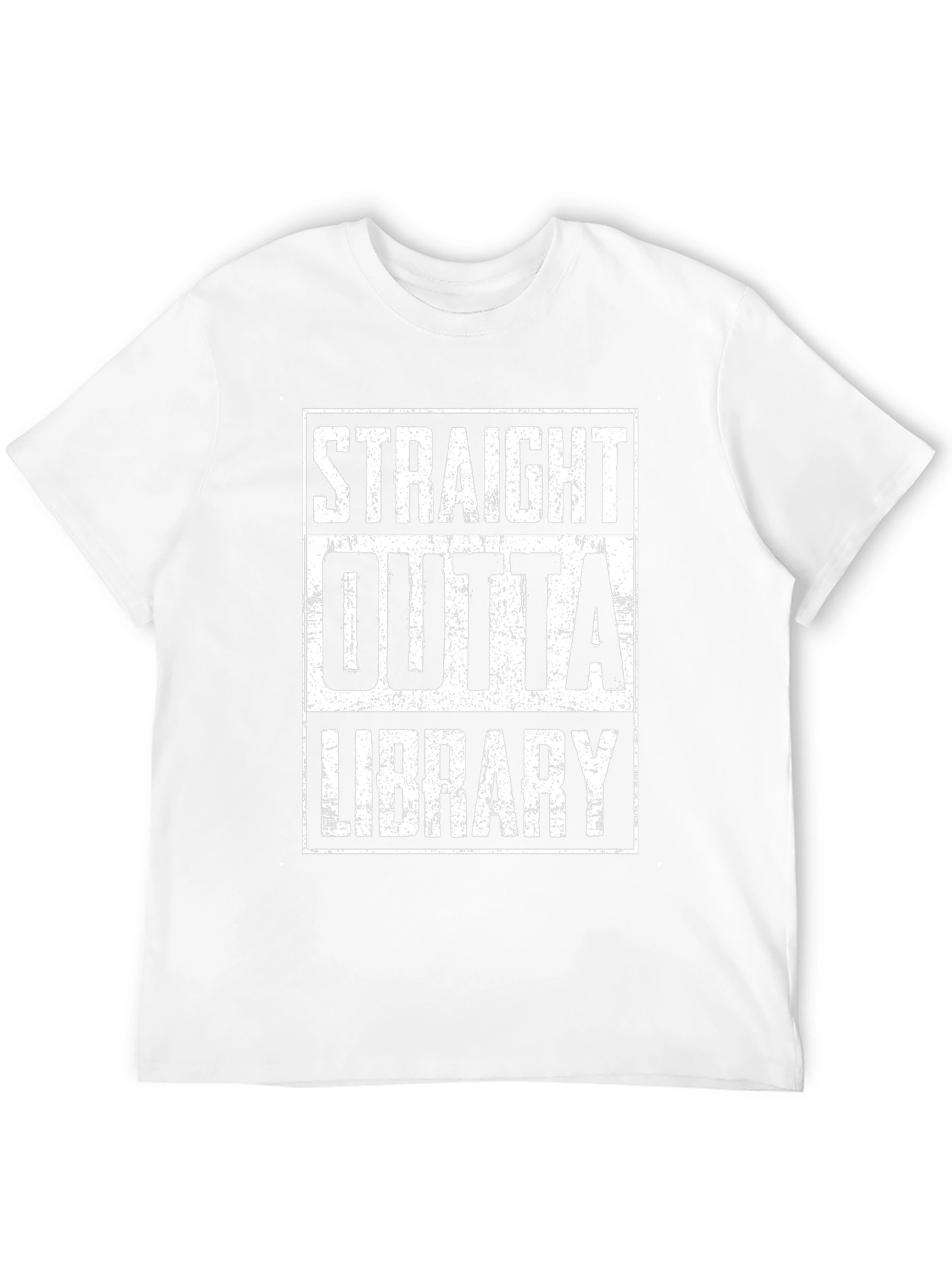 Straight Outta Library Black Graphic T-Shirt