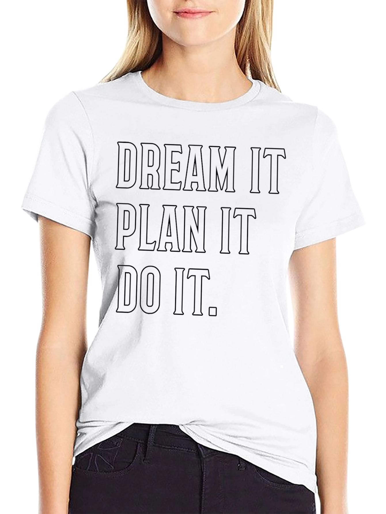 Dream Plan Do It Black Graphic Tee