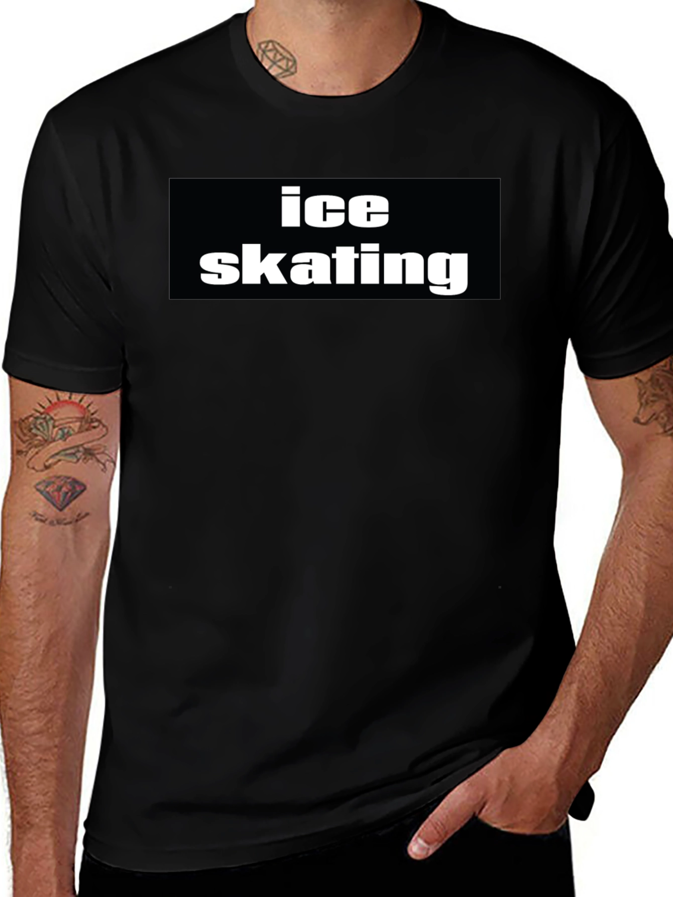 Ice Skating Black T-Shirt