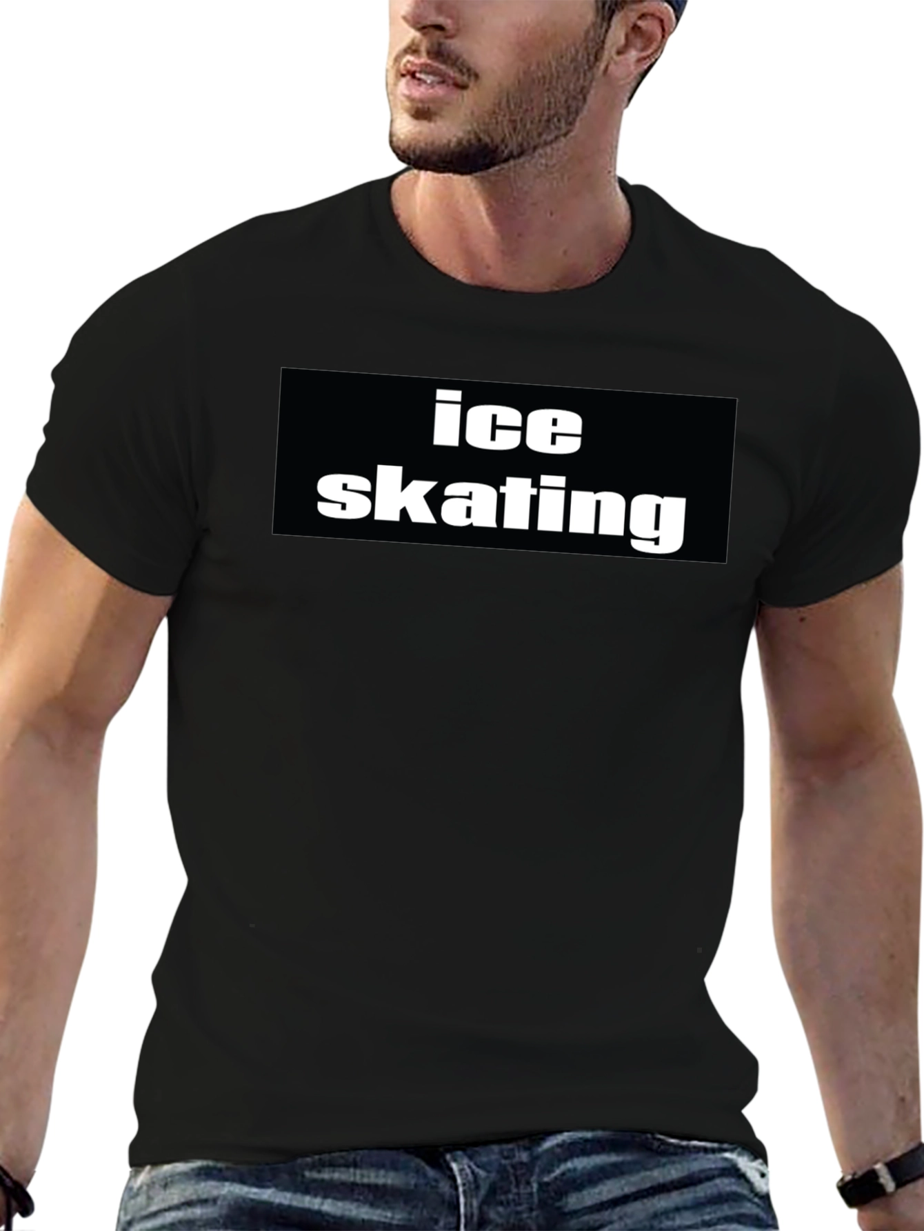 Ice Skating Black T-Shirt
