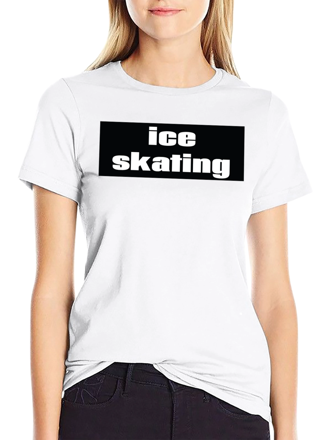Ice Skating Black T-Shirt