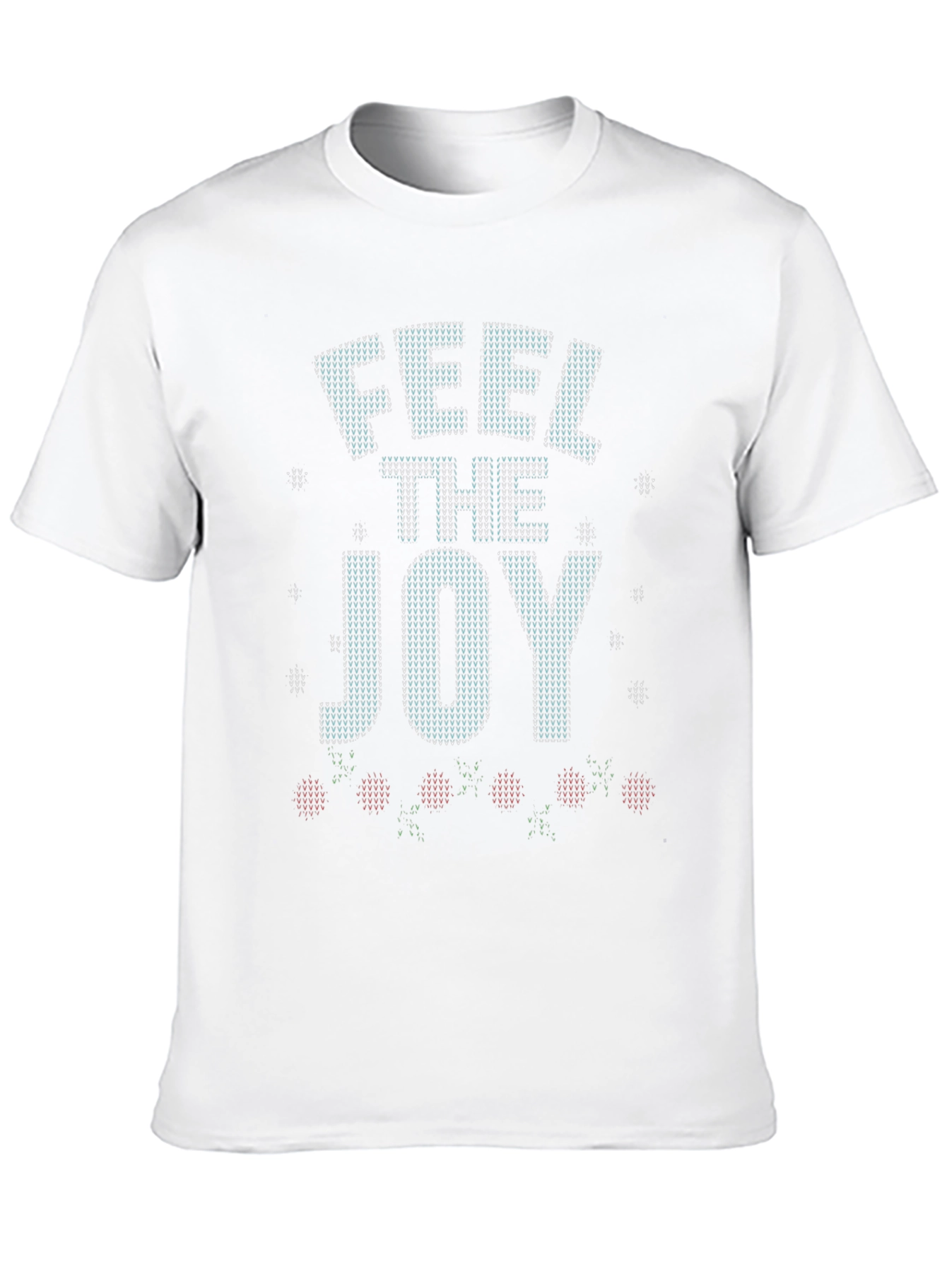Feel the Joy Christmas Knit Style T-Shirt