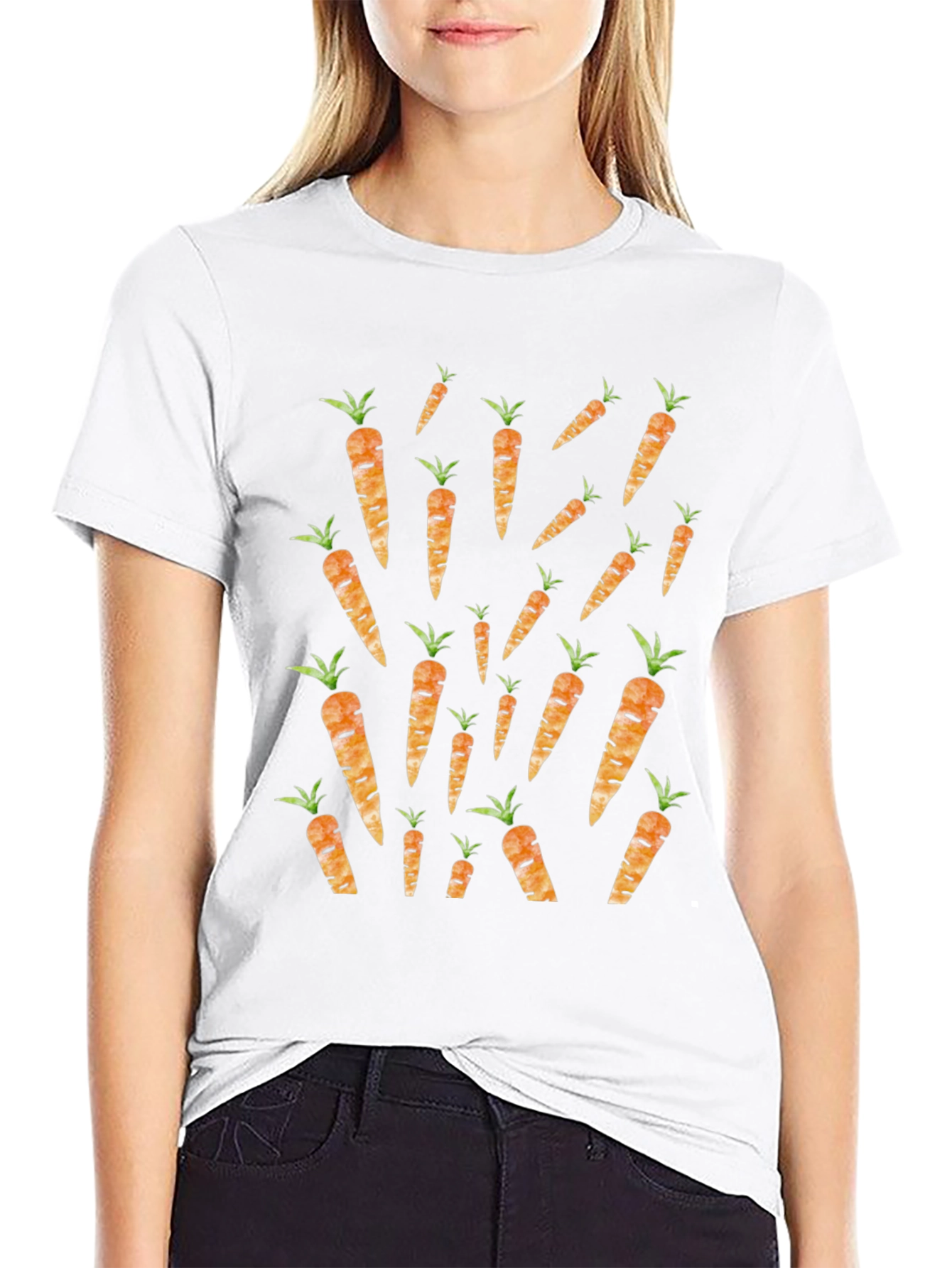 Carrot Pattern Graphic Tee