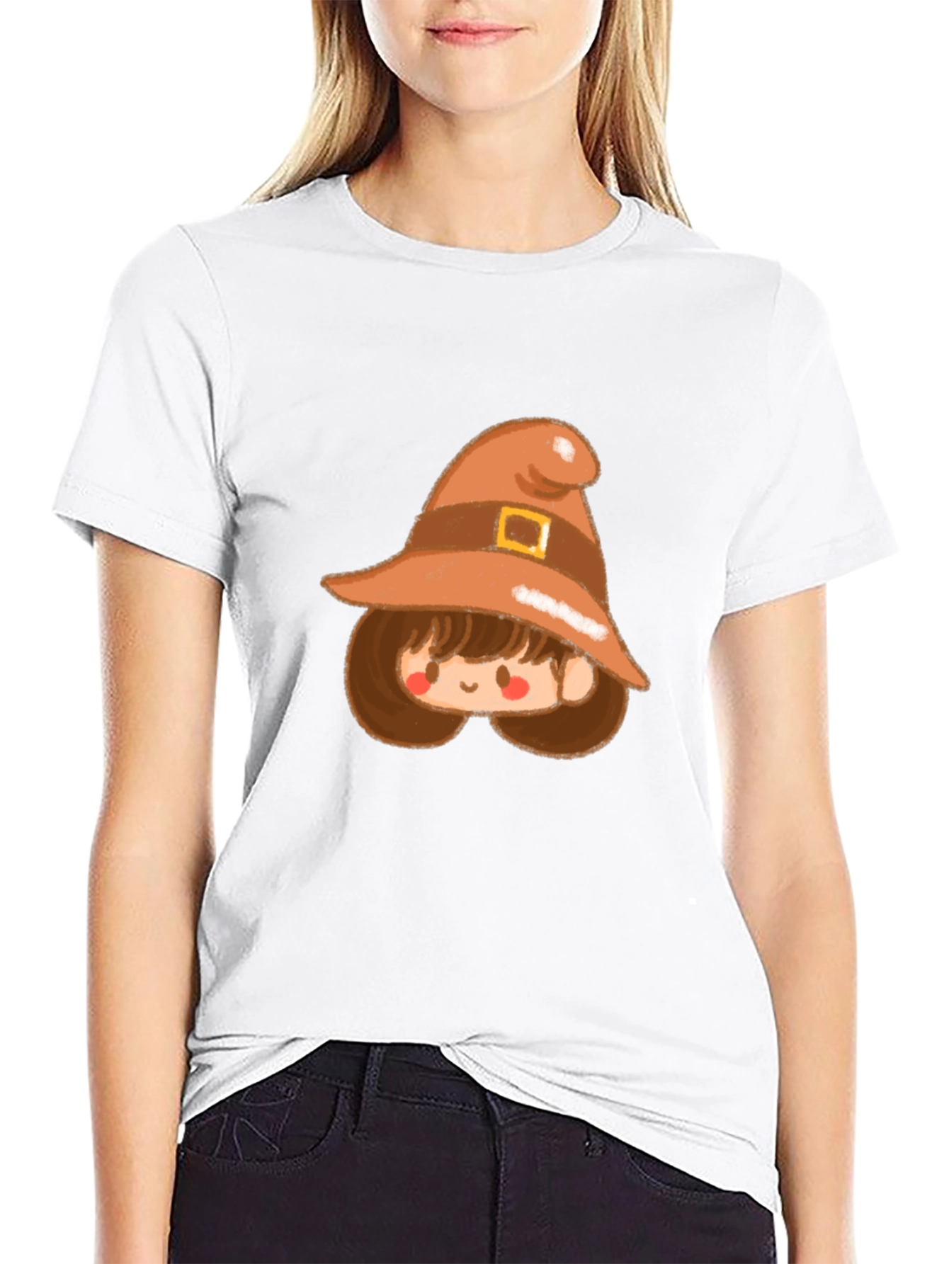 Whimsical Witch Cartoon Tee