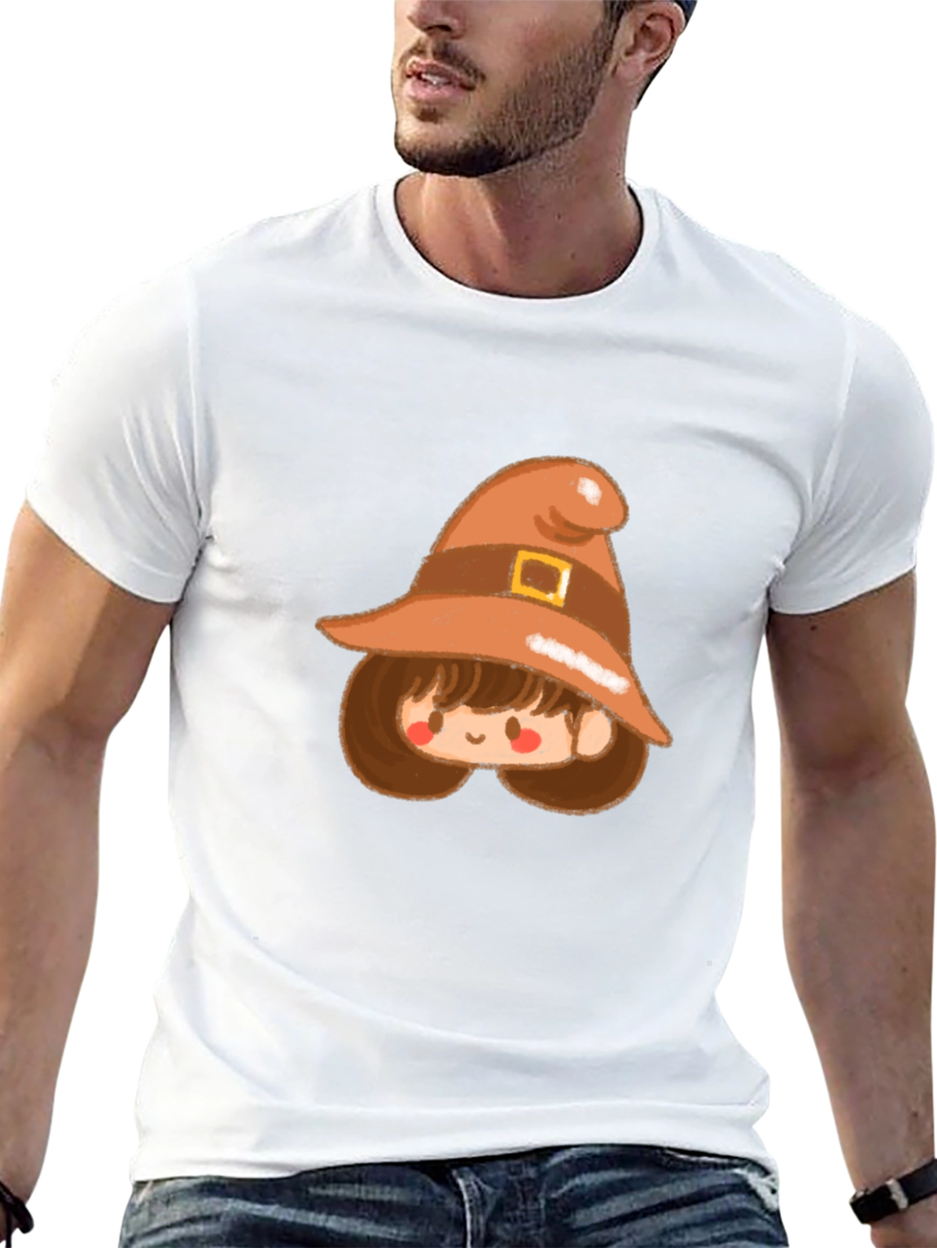 Whimsical Witch Cartoon Tee