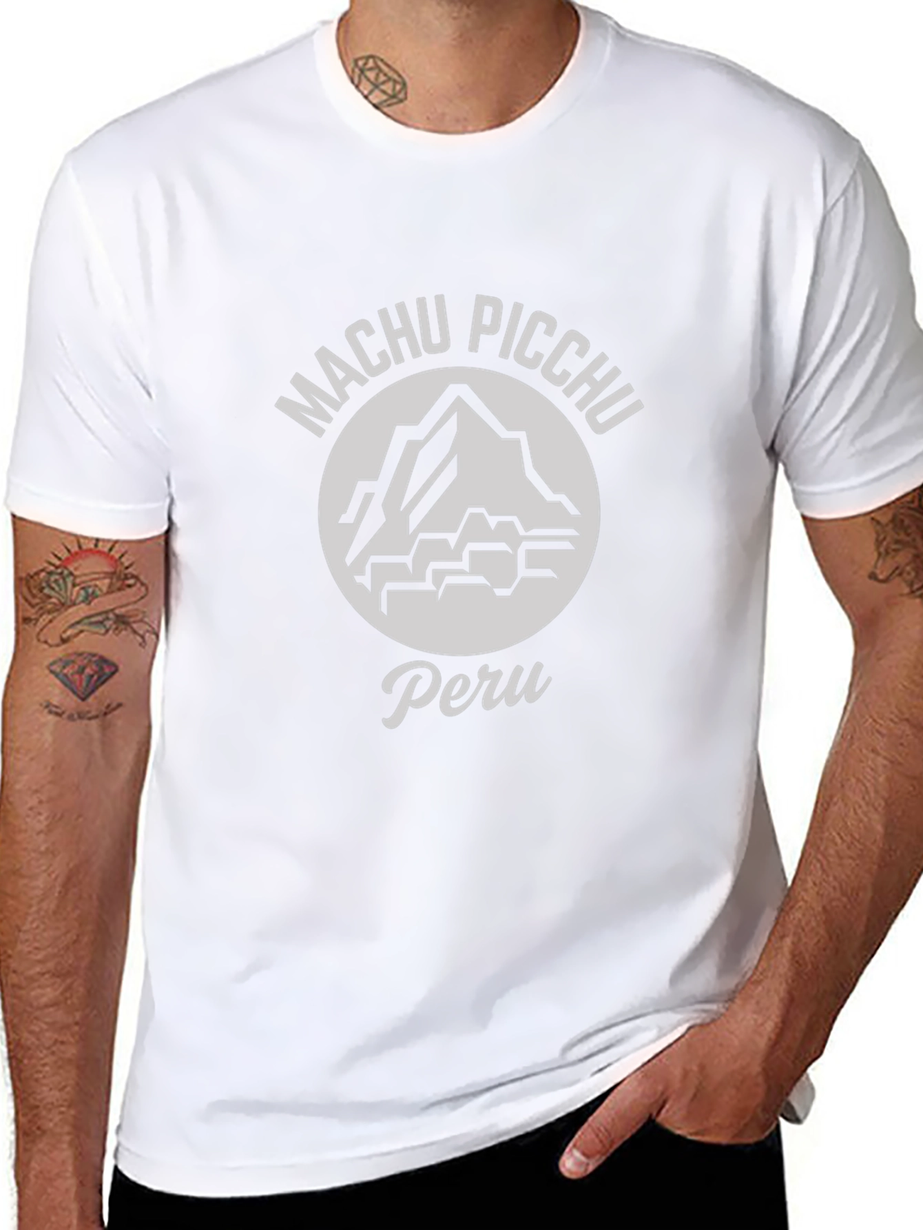 Machu Picchu Peru Graphic T-Shirt - Black