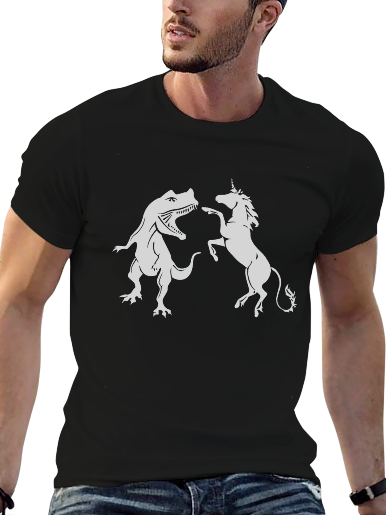 Dino vs Unicorn Graphic Tee