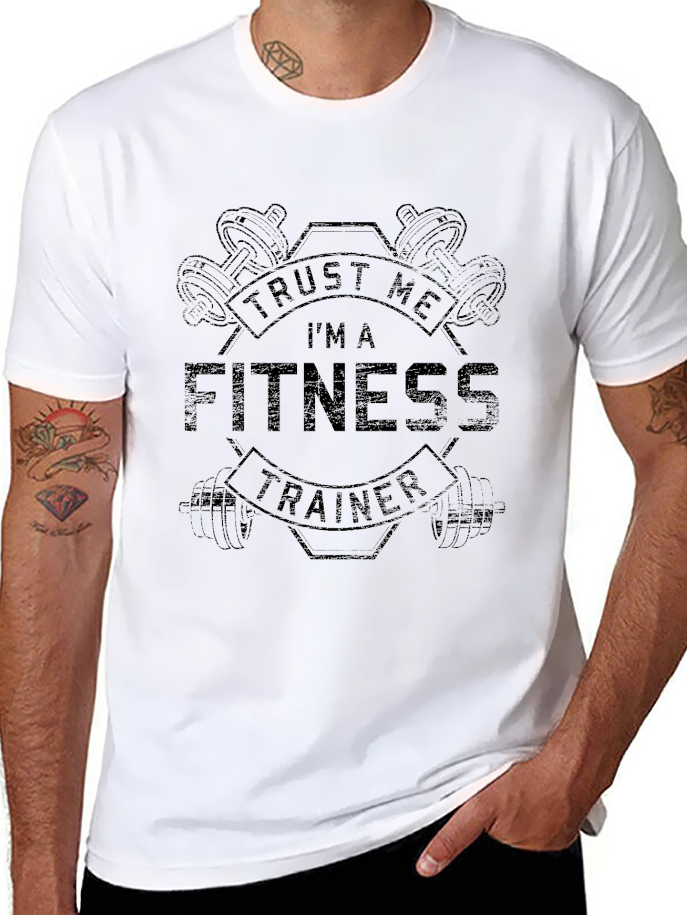 Fitness Trainer Graphic Tee - Black