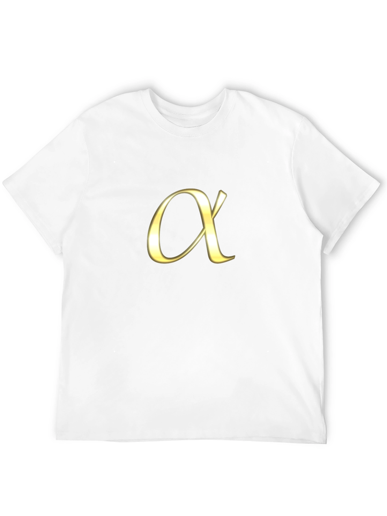 Alpha Symbol Graphic Tee - Black Cotton Casual Shirt