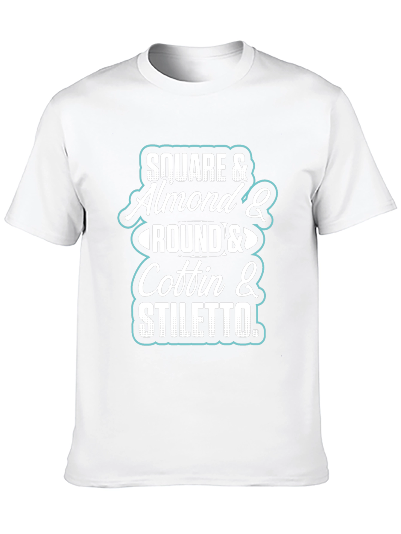 Nail Shape T-Shirt - Square Almond Round Coffin Stiletto