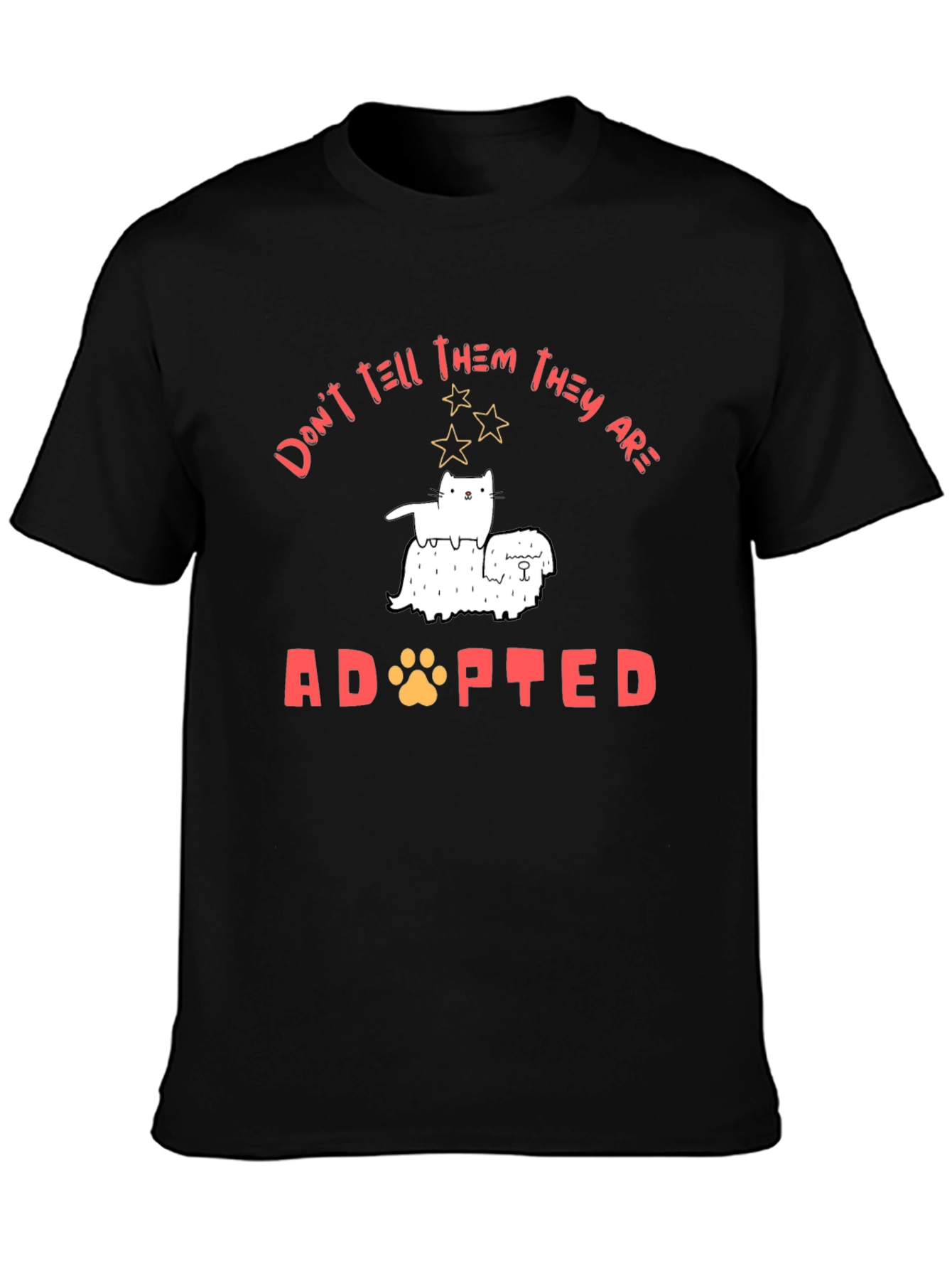 Adopted Pet T-Shirt - Cat & Dog Graphic Tee