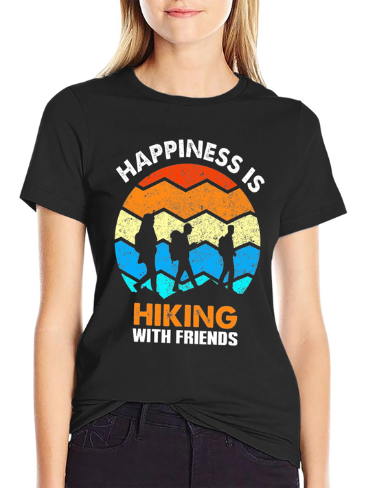 Happiness is Hiking With Friends Graphic Tee