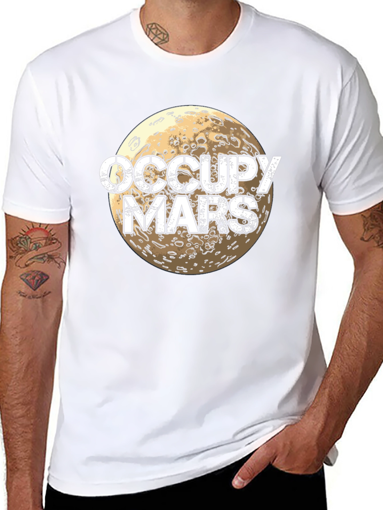 Occupy Mars Graphic T-Shirt - Space Exploration Tee