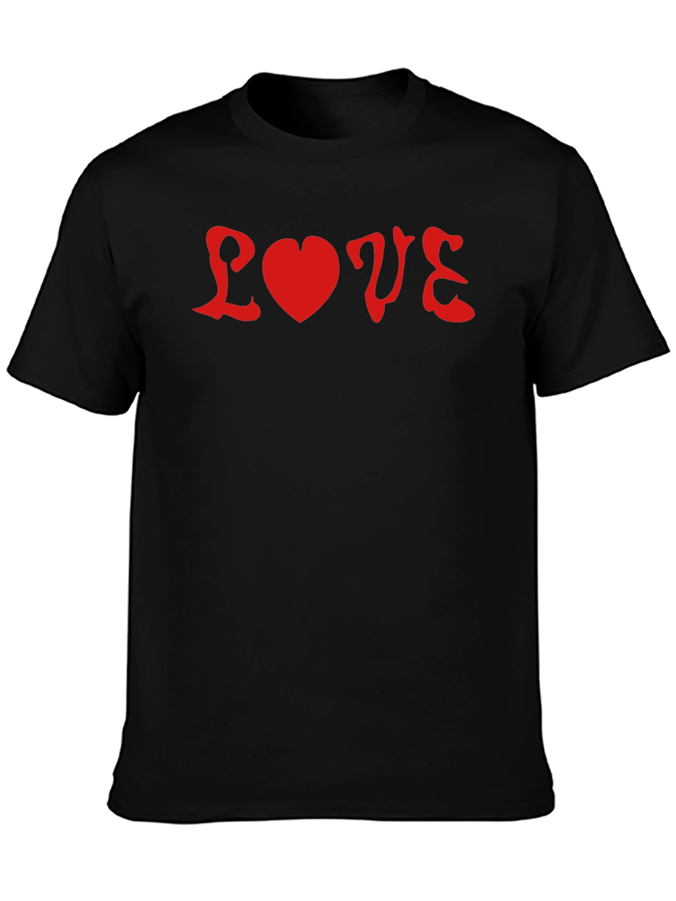 Love Graphic Tee - Red on Black