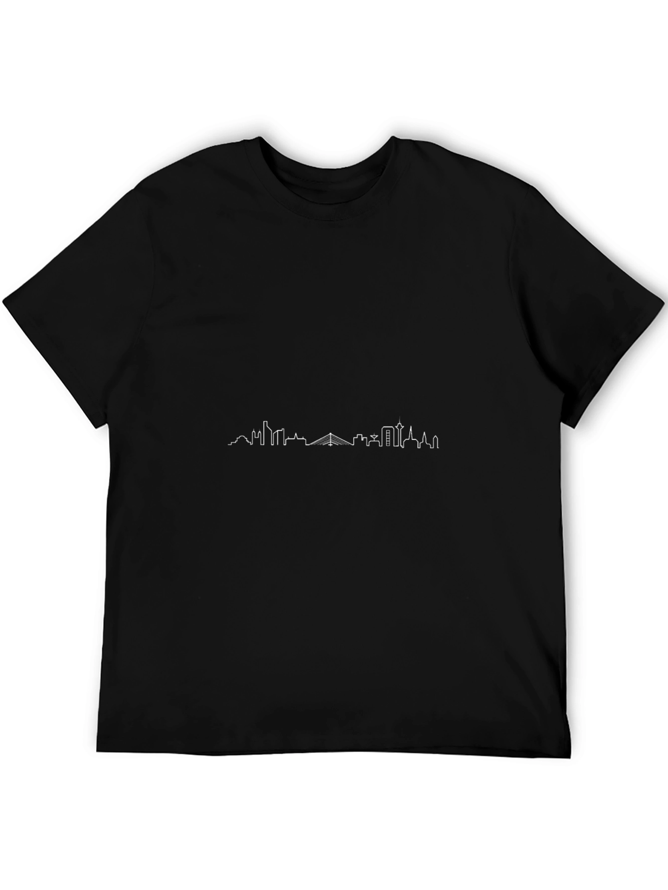 Minimalist Cityscape T-Shirt - Black