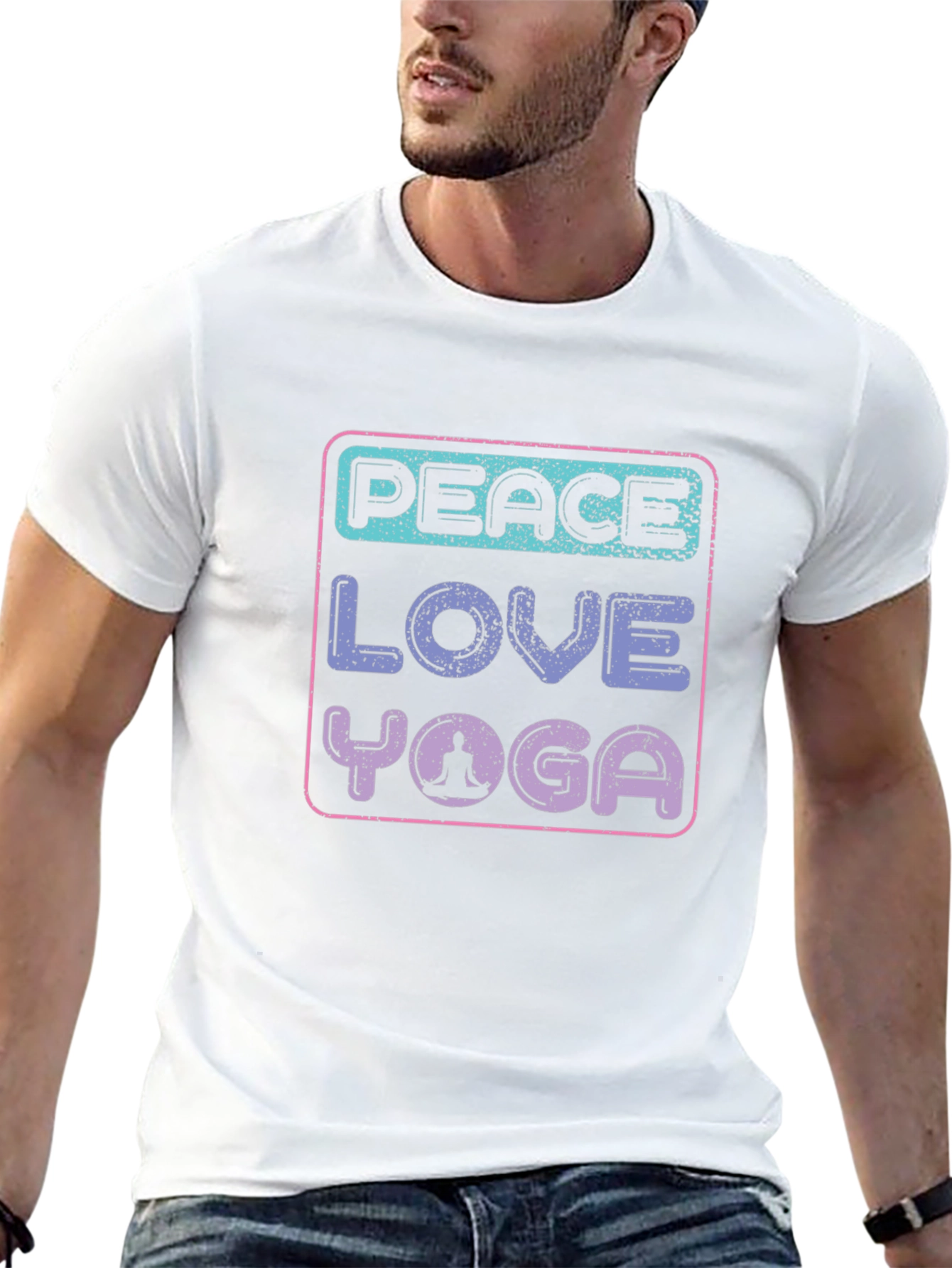 Peace Love Yoga Graphic Tee - Relaxed Fit