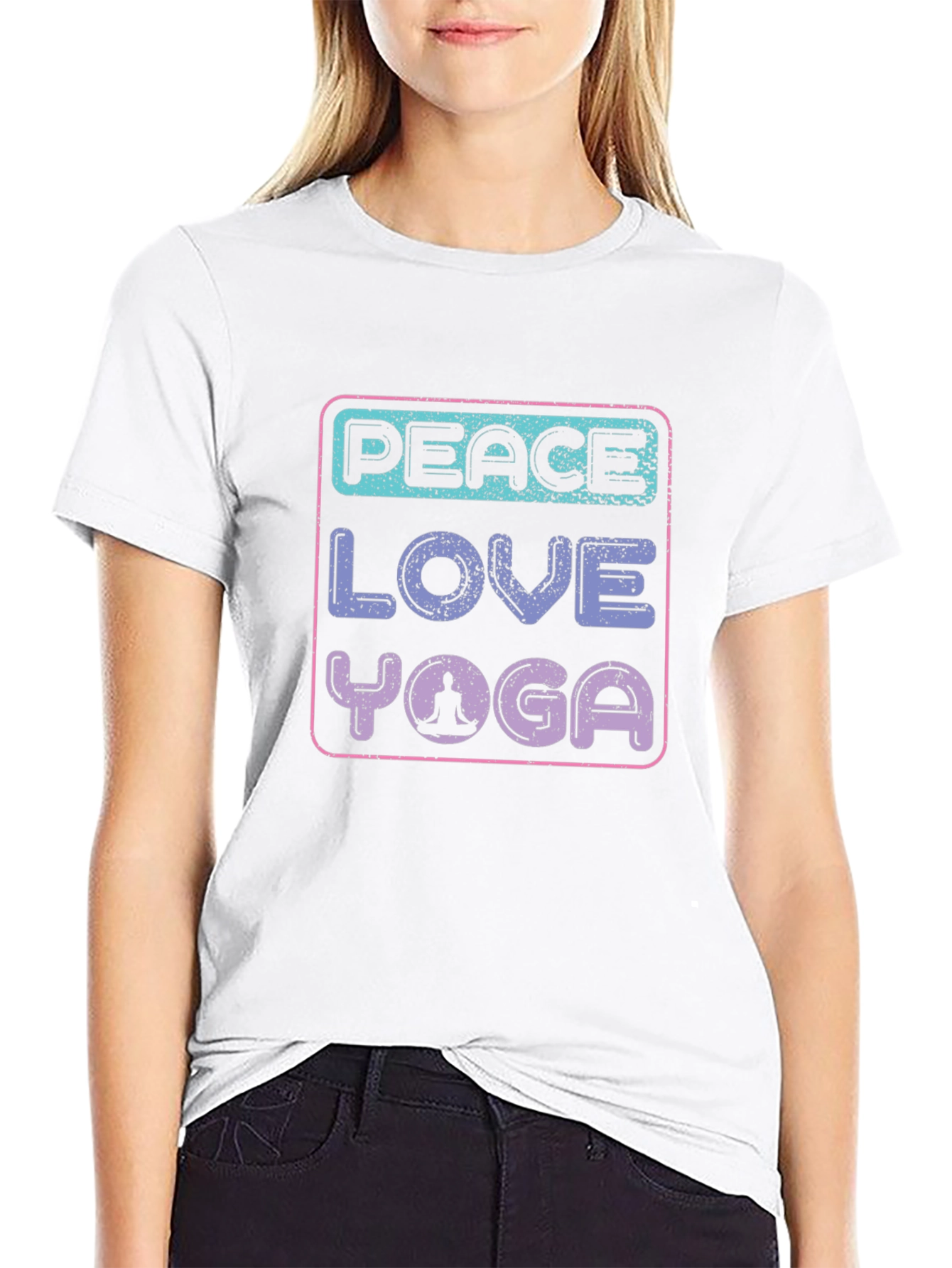 Peace Love Yoga Graphic Tee - Relaxed Fit