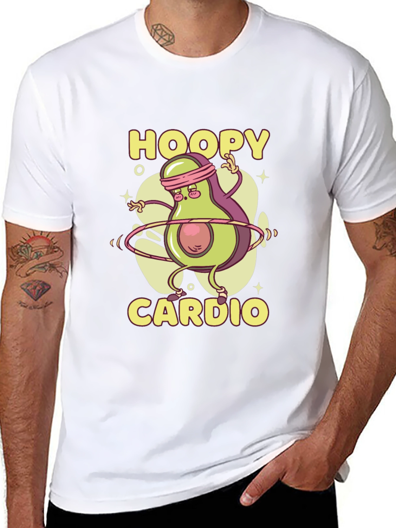 Hoopy Cardio Avocado Graphic T-Shirt