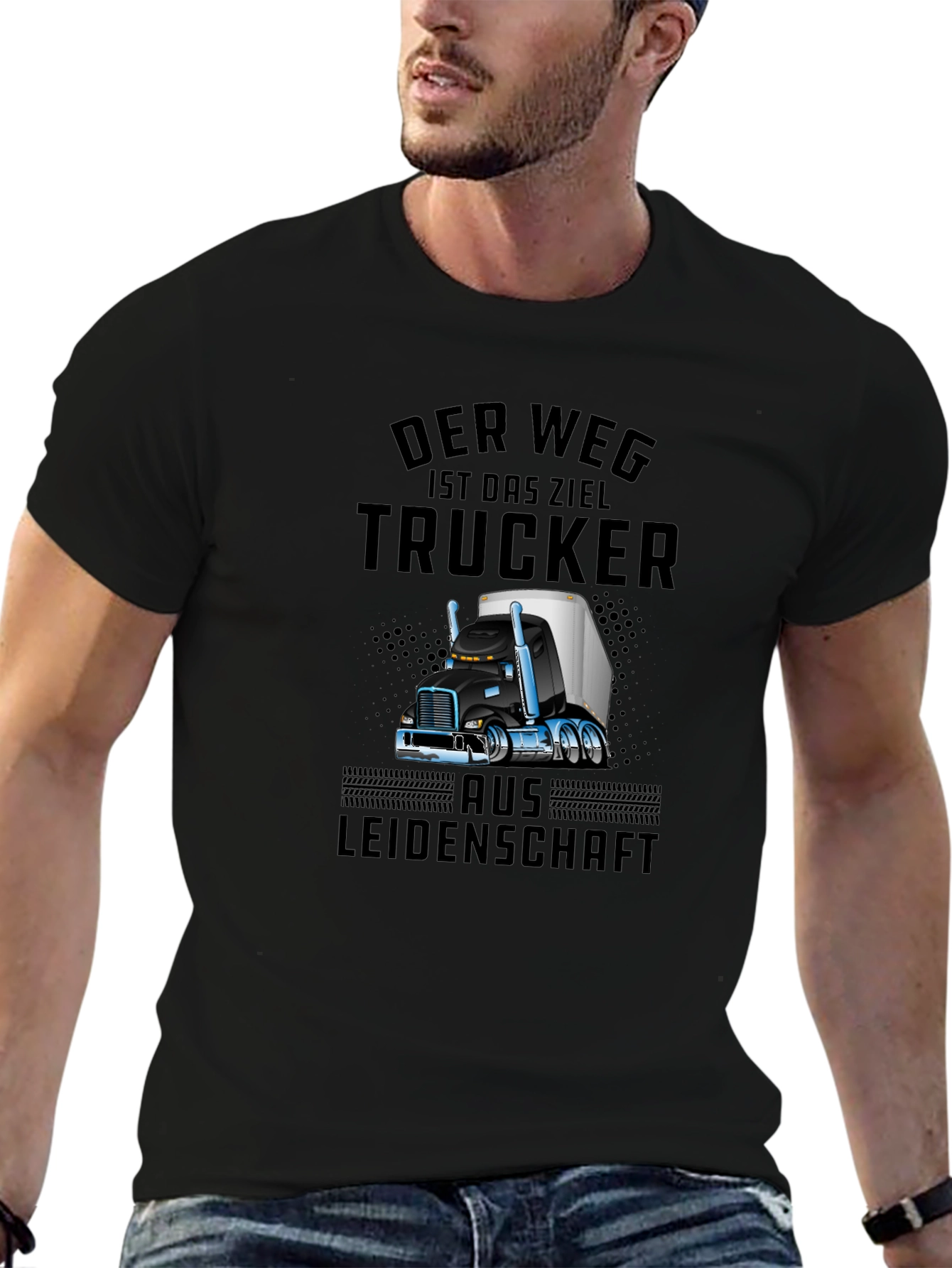 Trucker Passion Graphic T-Shirt