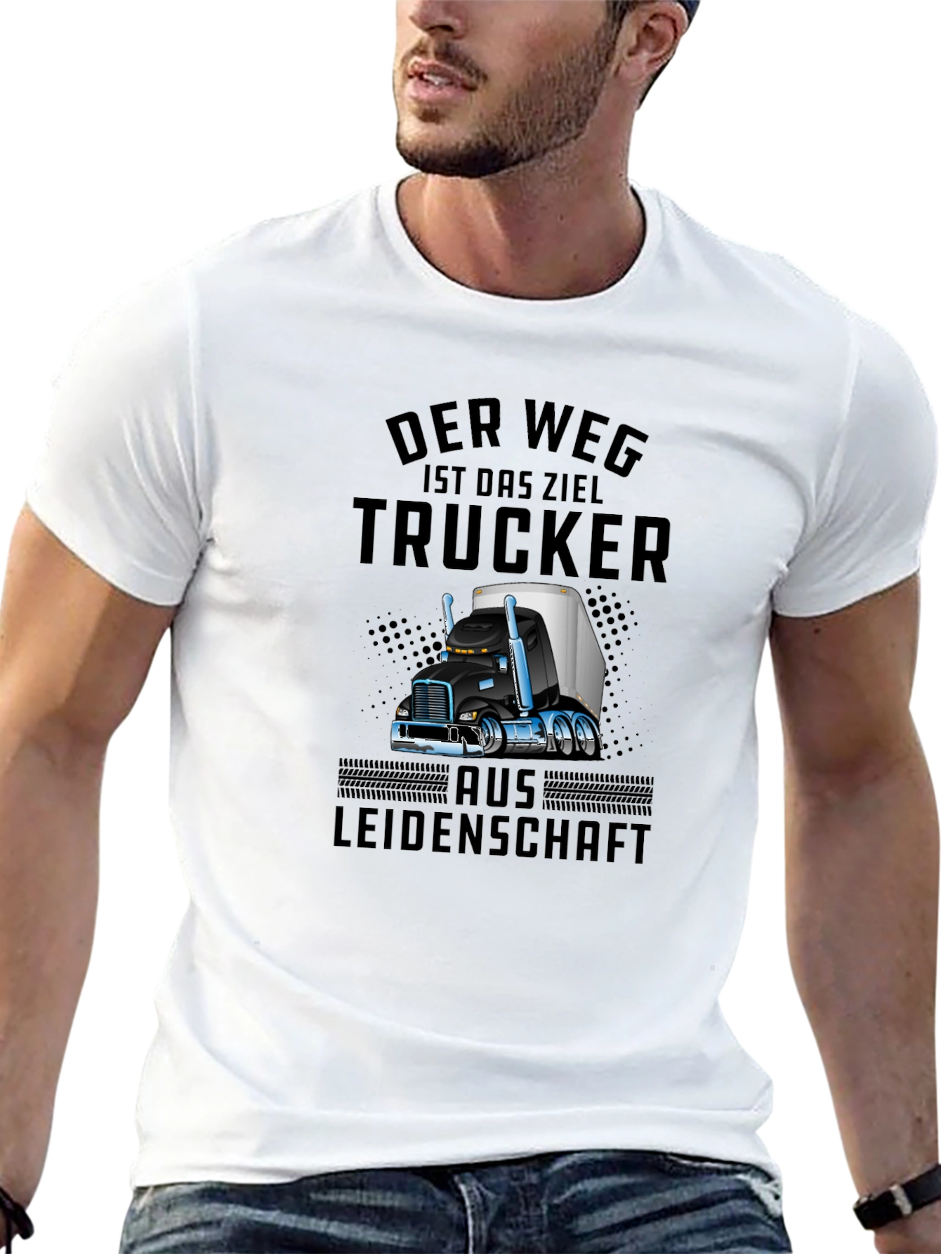 Trucker Passion Graphic T-Shirt