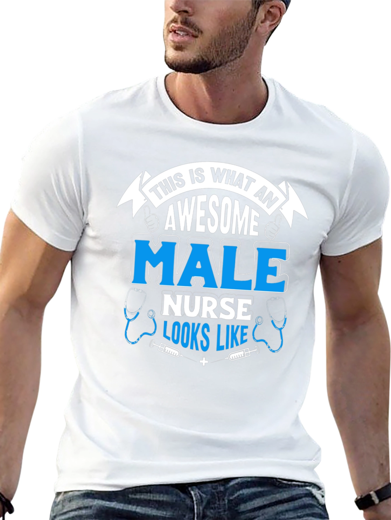 Awesome Male Nurse T-Shirt