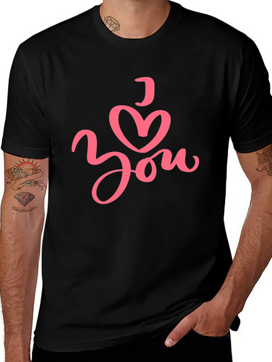 I Heart You Graphic T-Shirt - Black Casual